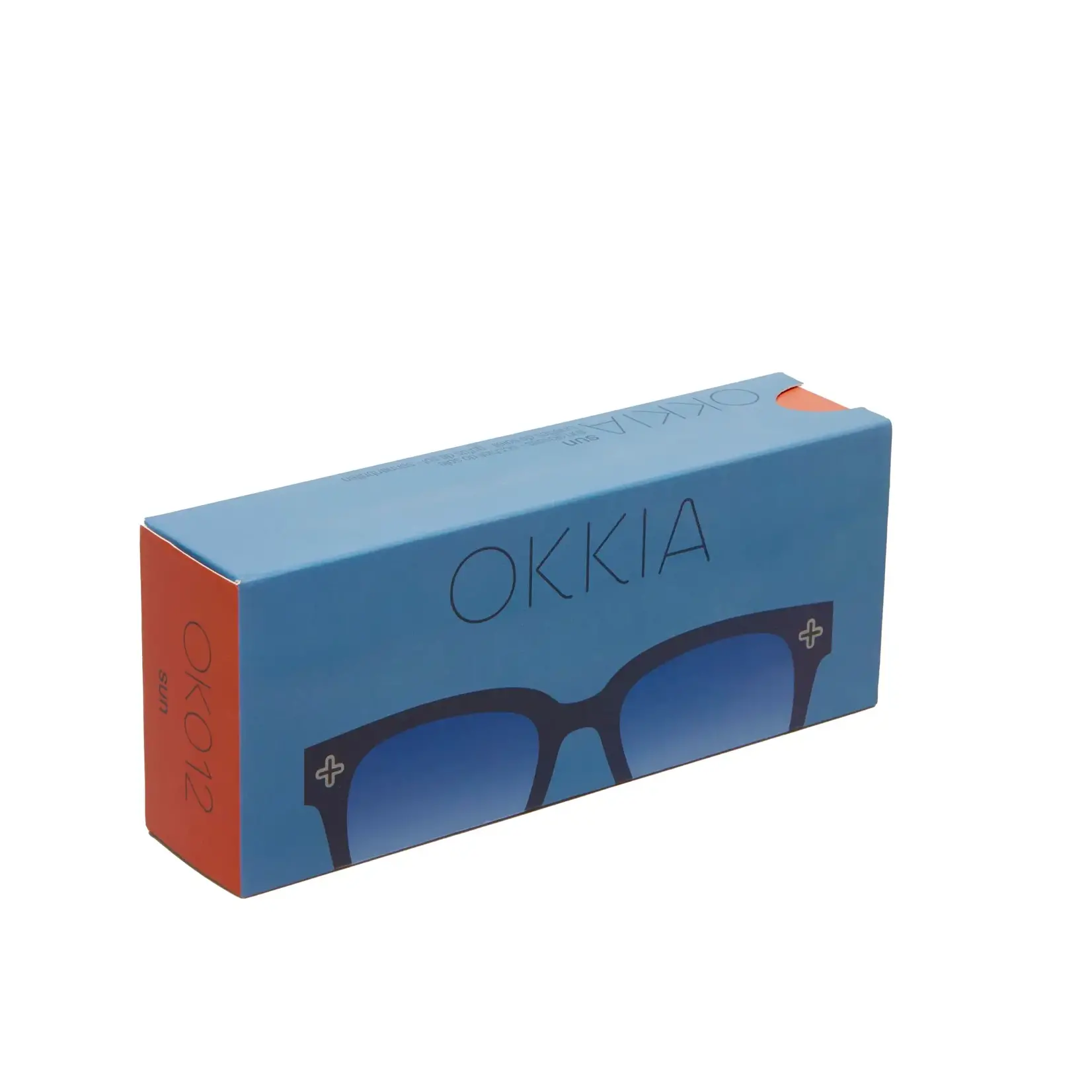 OKKIA Lunettes soleil unisexe- Giovanni - Midnight avec lentilles bleues