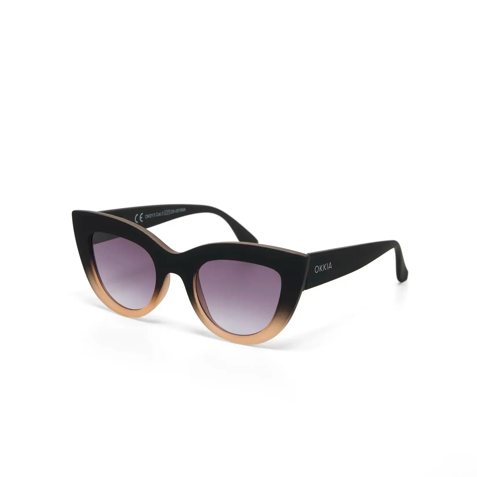 OKKIA Lunettes soleil Claudia - Noire dégradée rose