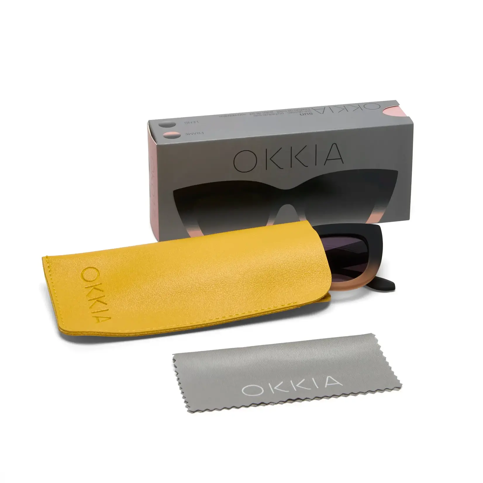 OKKIA Lunettes soleil Claudia - Noire dégradée rose