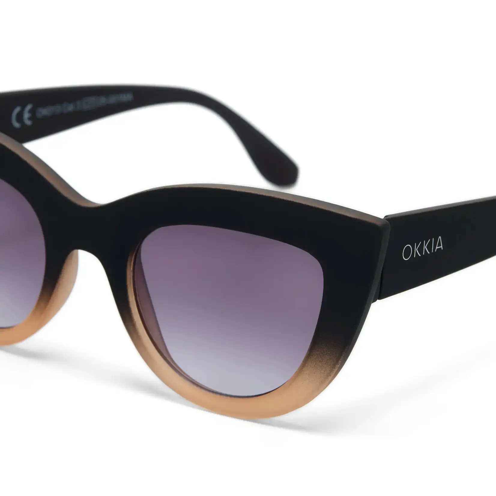 OKKIA Lunettes soleil Claudia - Noire dégradée rose