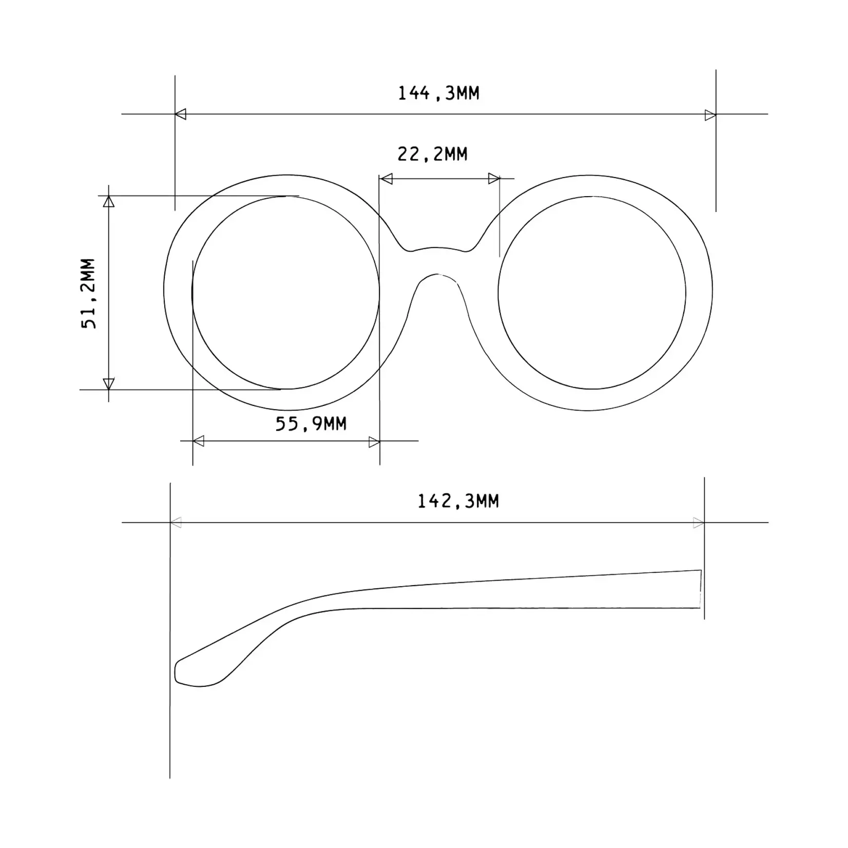 OKKIA Lunettes soleil Monica - Noire