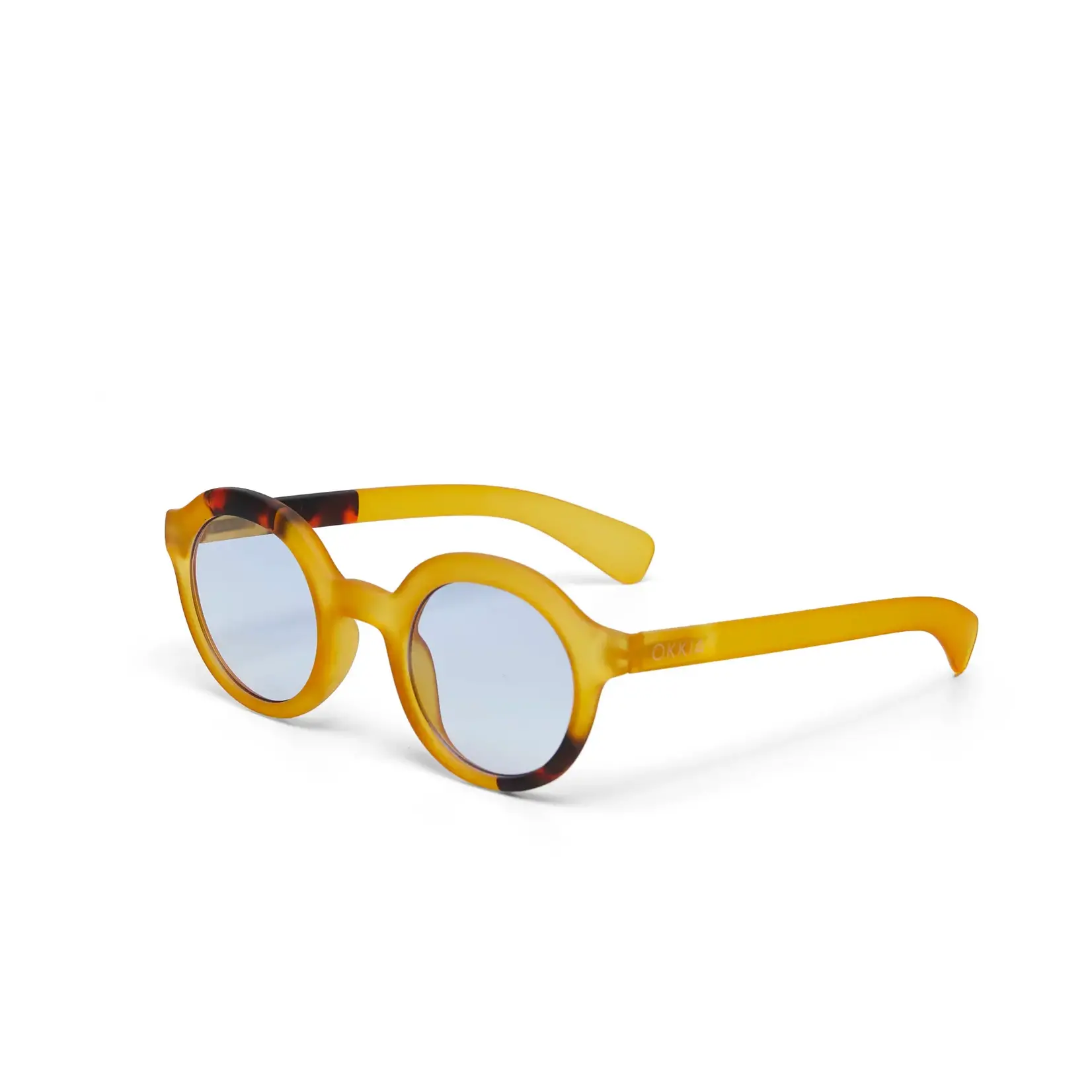 OKKIA Lunettes soleil unisexe - Lauro - Jaune avec 3 pois