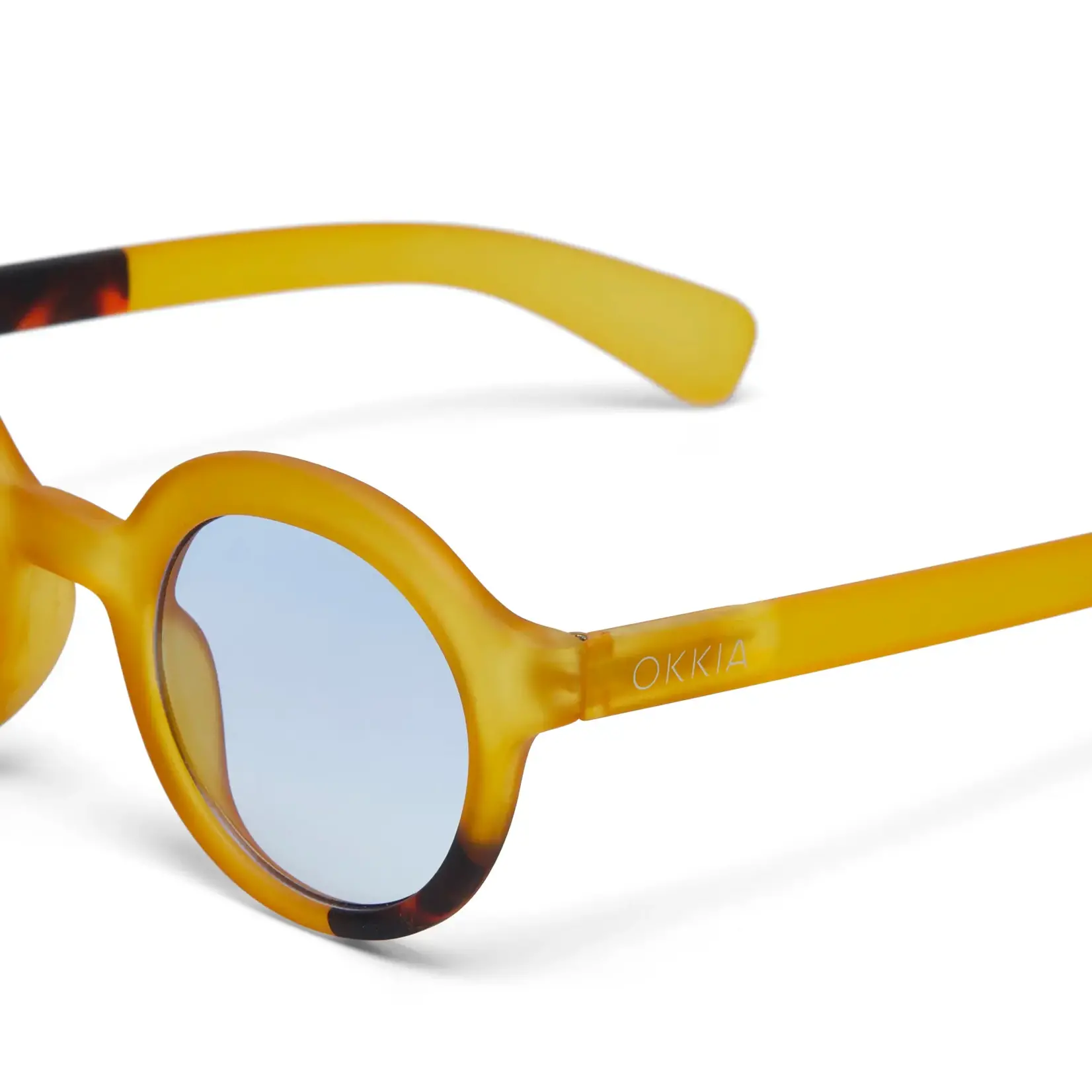 OKKIA Lunettes soleil unisexe - Lauro - Jaune avec 3 pois
