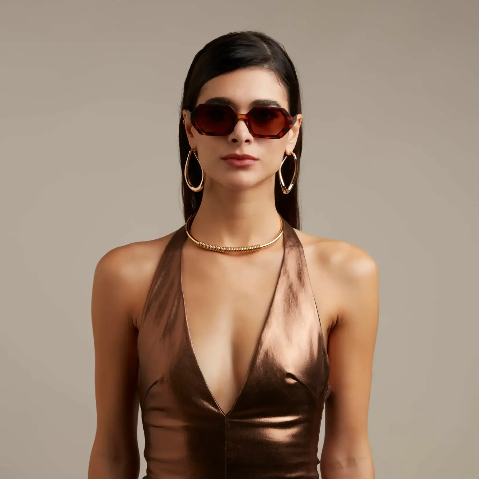 OKKIA Lunettes soleil Andrea - Classique Havana