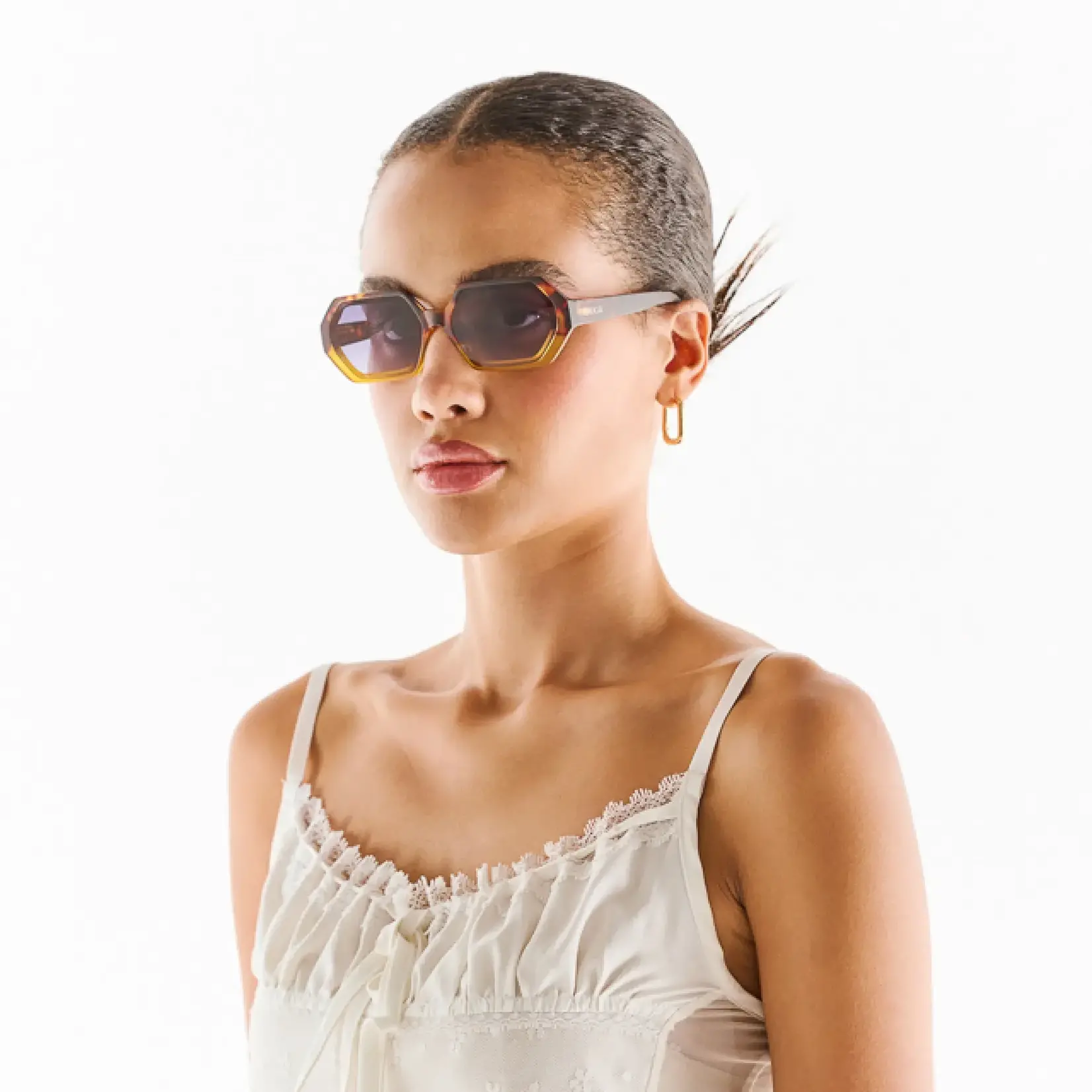 OKKIA Lunettes soleil Havana - Jaune