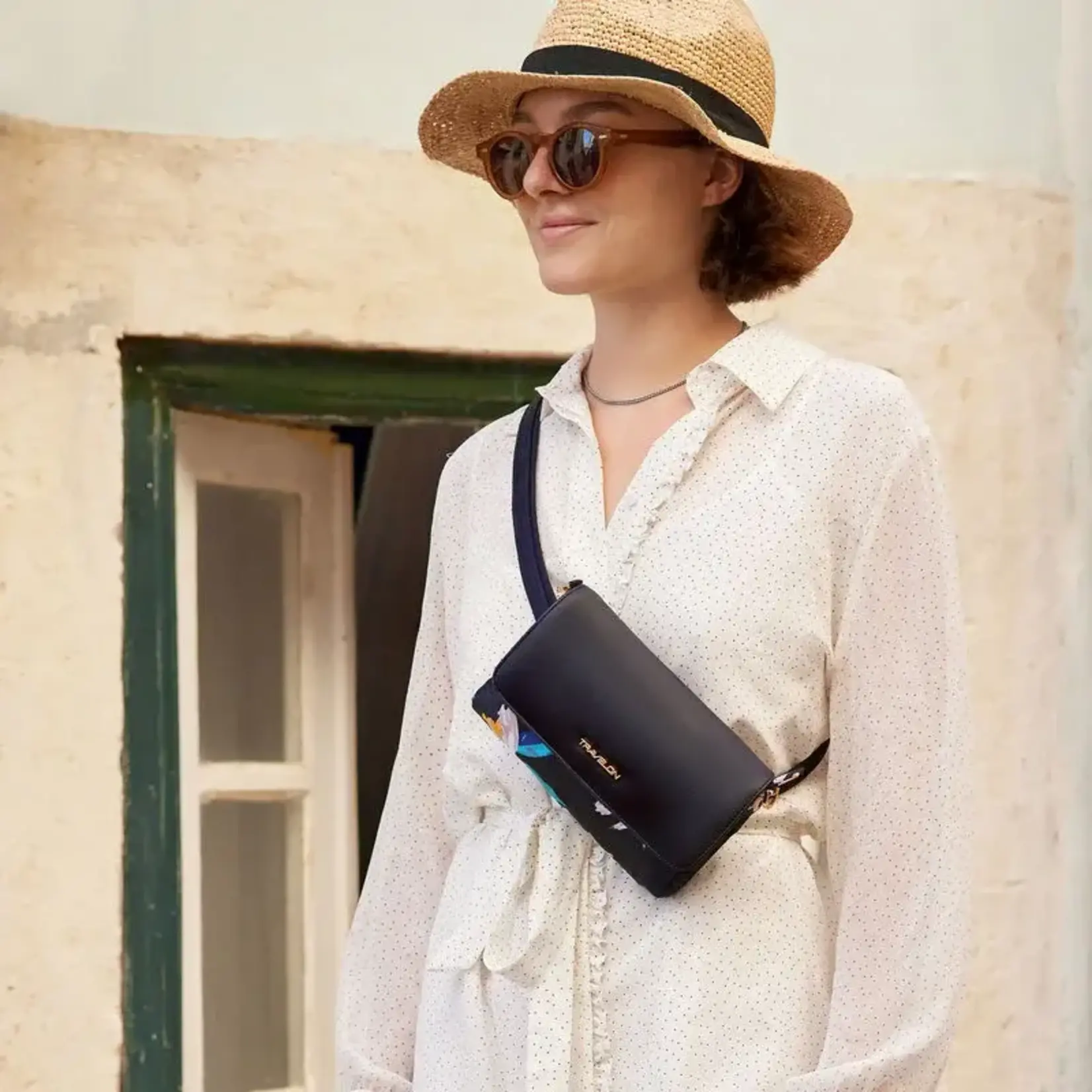 Travelon Sac à bandoulière convertible antivol Addison - Fleuri