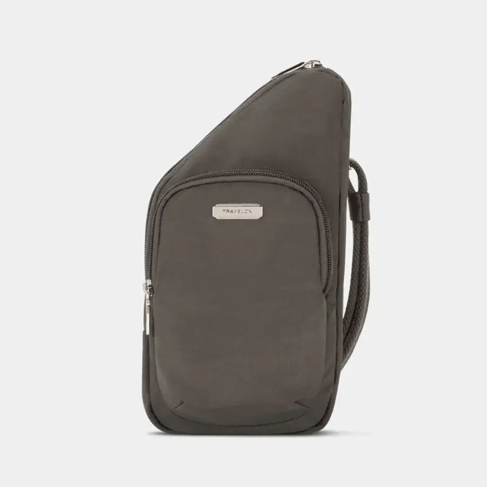 Travelon Mini sac bandoulière asymétrique antivol Essentials - Smoke