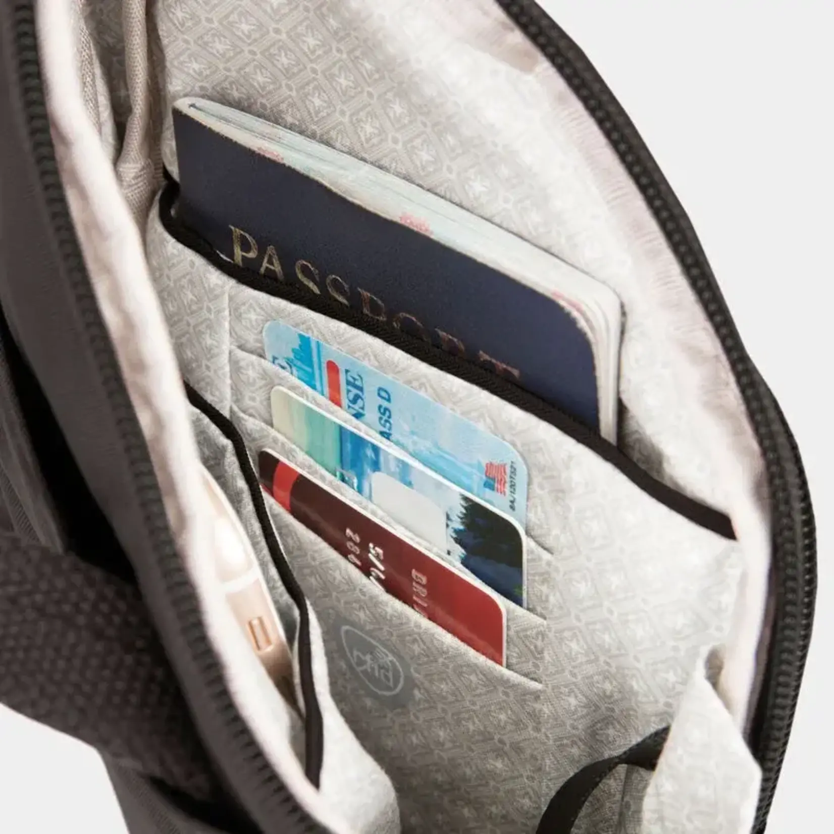 Travelon Mini sac bandoulière asymétrique antivol Essentials - Noir