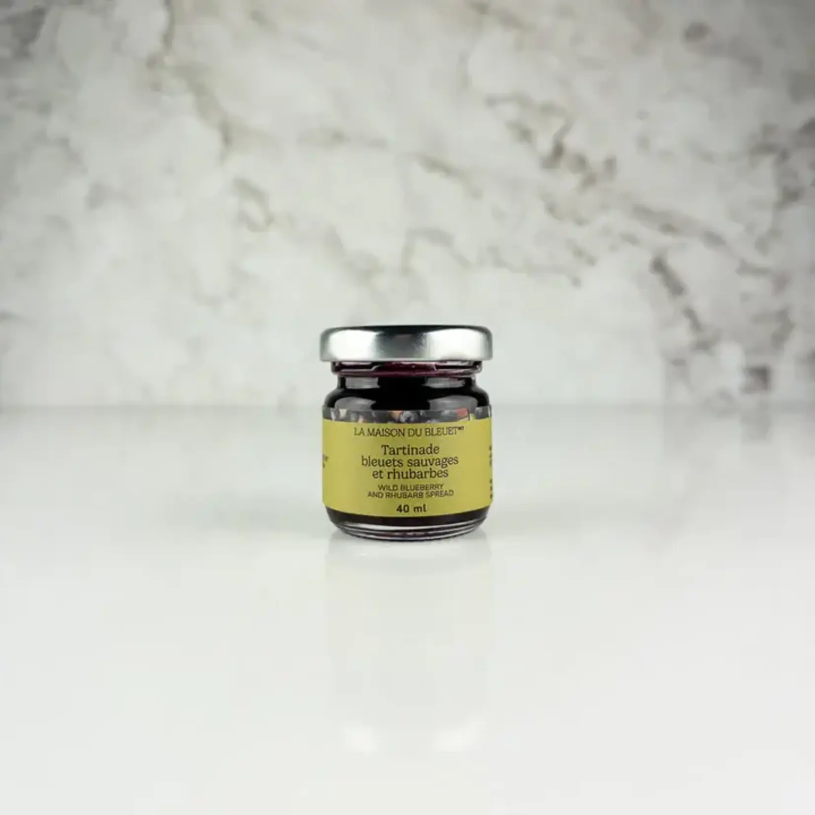 La maison du bleuet Tartinade de bleuets sauvages et de rhubarbes - 40ml