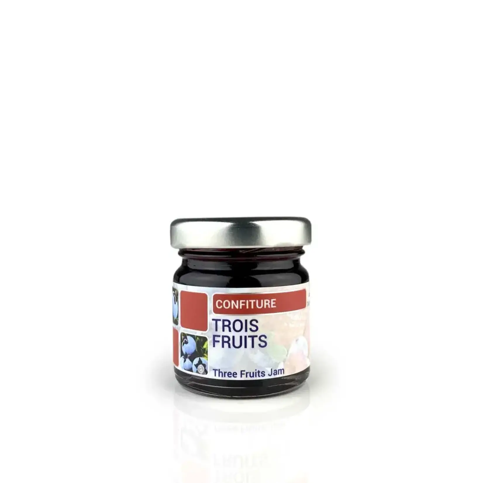 La maison du bleuet Confiture aux trois fruits 40 ml