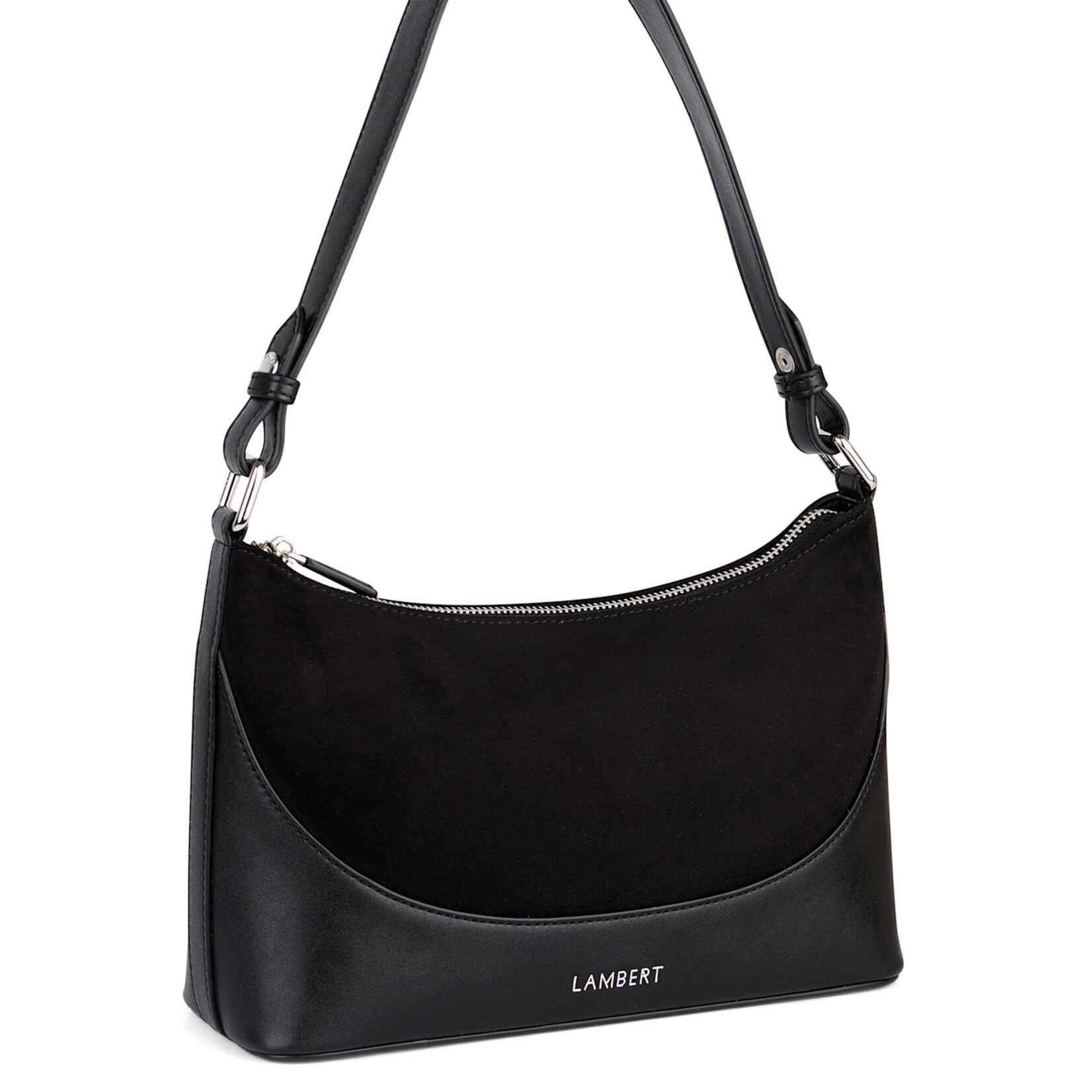 Lambert Le Clover - Sac à main 2-en-1 en suède - Noir