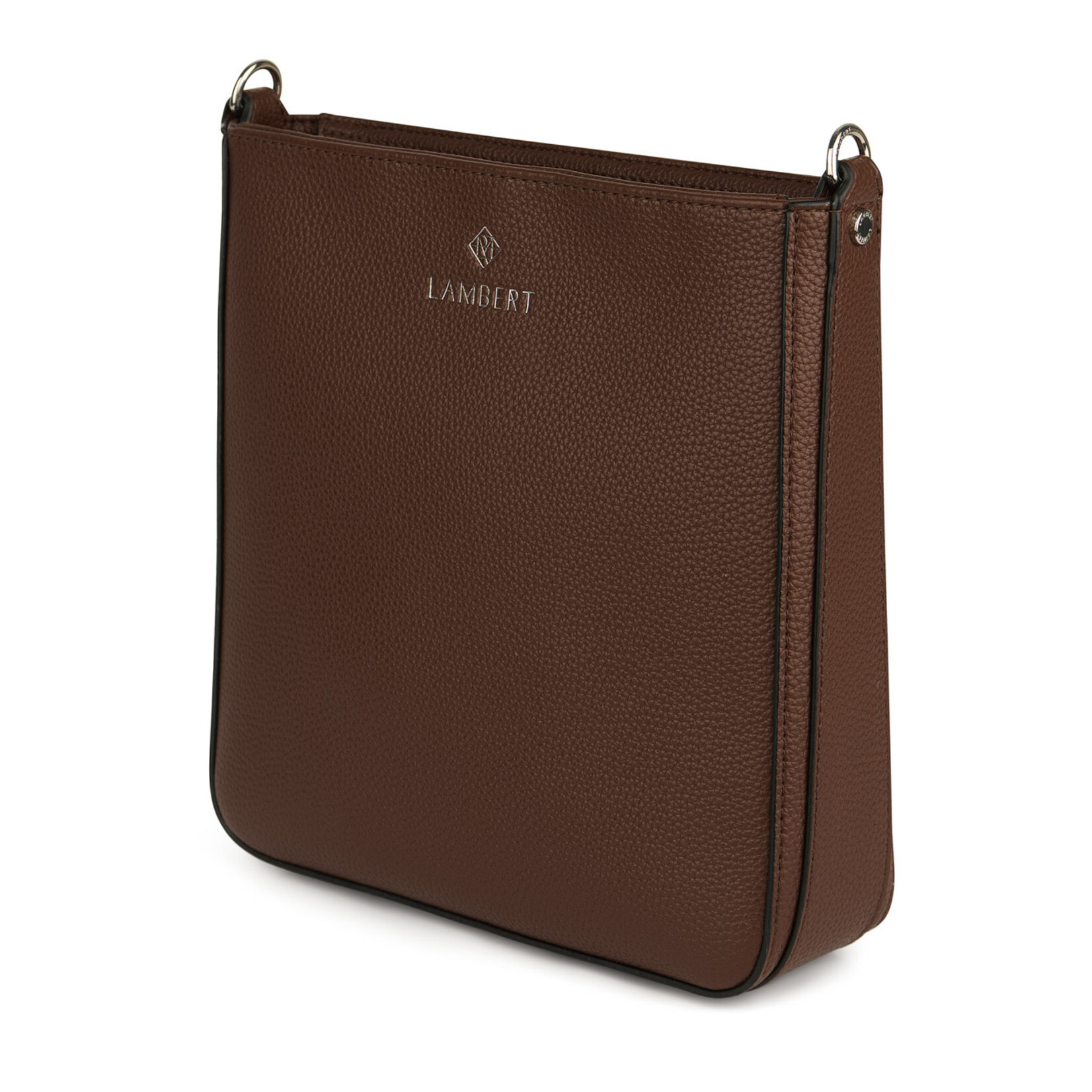 Lambert Le Natalia - Sac bandoulière en cuir végan recyclé - Chocolat