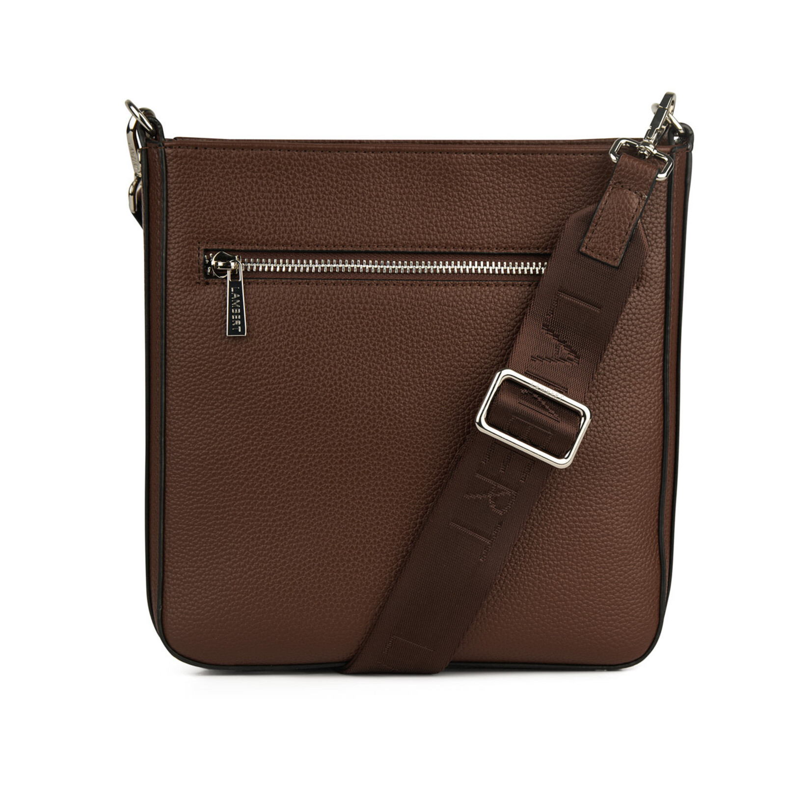 Lambert Le Natalia - Sac bandoulière en cuir végan recyclé - Chocolat