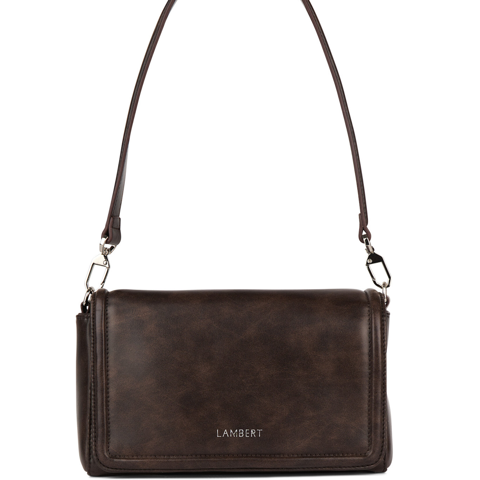 Lambert Le Alyssa - Sac à main 2-en-1 en cuir vegan - Espresso