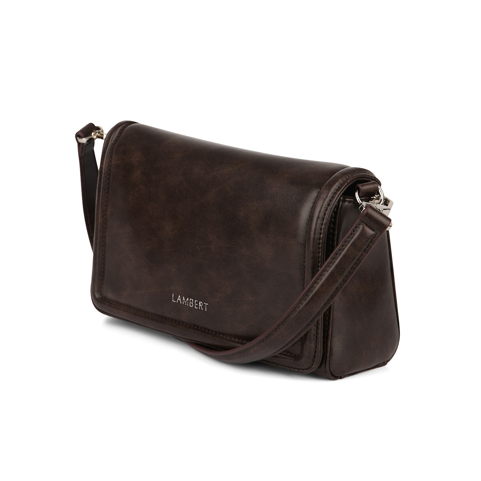 Lambert Le Alyssa - Sac à main 2-en-1 en cuir vegan - Espresso