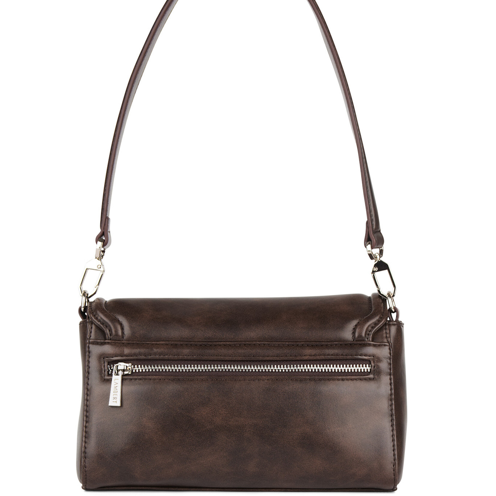 Lambert Le Alyssa - Sac à main 2-en-1 en cuir vegan - Espresso