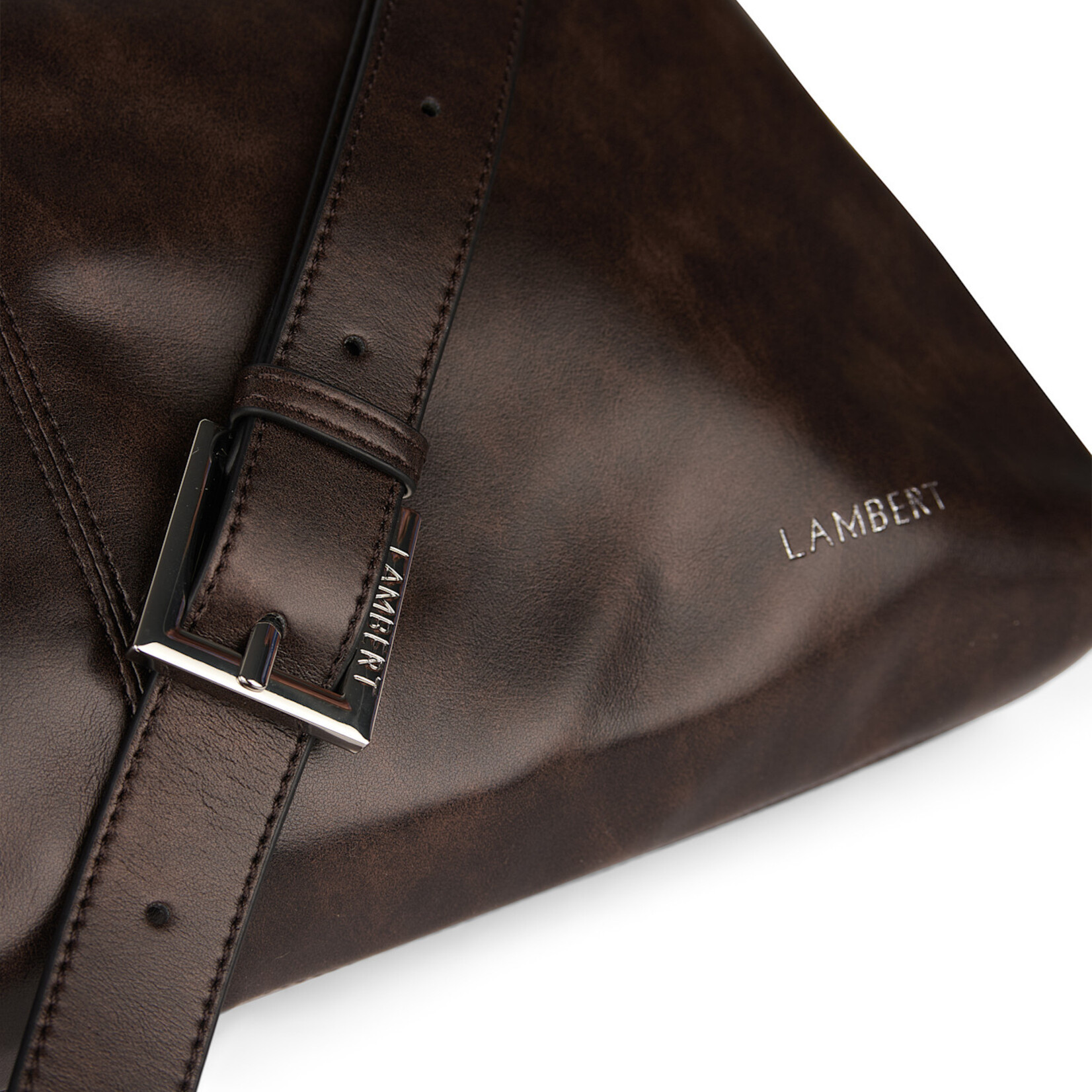 Lambert Le Gianna - Sac à main 2-en-1 en cuir vegan - Espresso