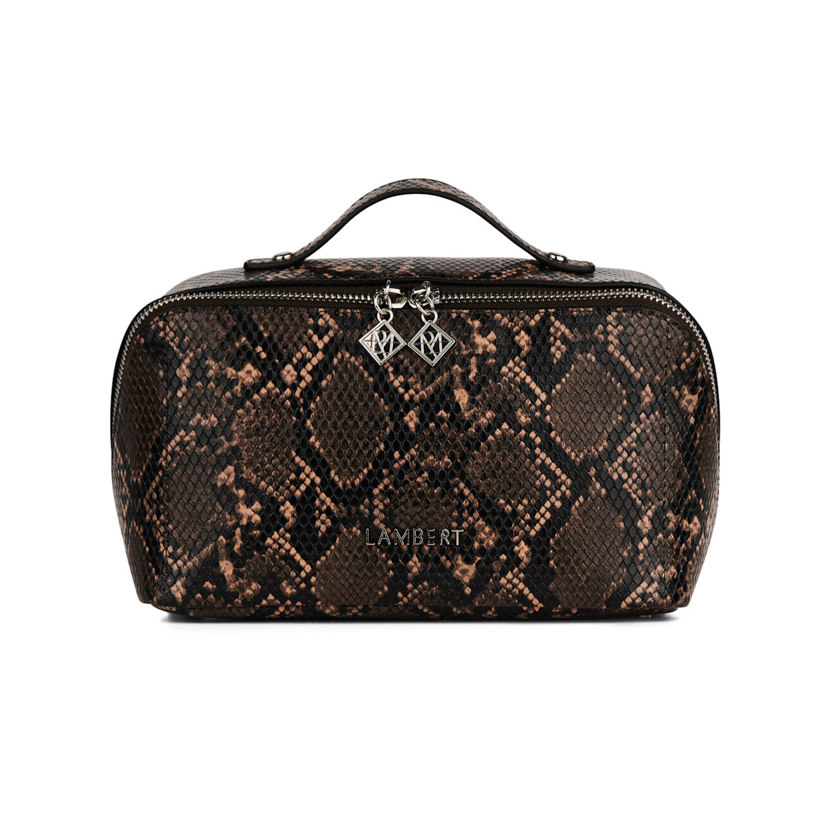 Lambert La Jolie - Trousse à maquillage en cuir vegan - Sepia