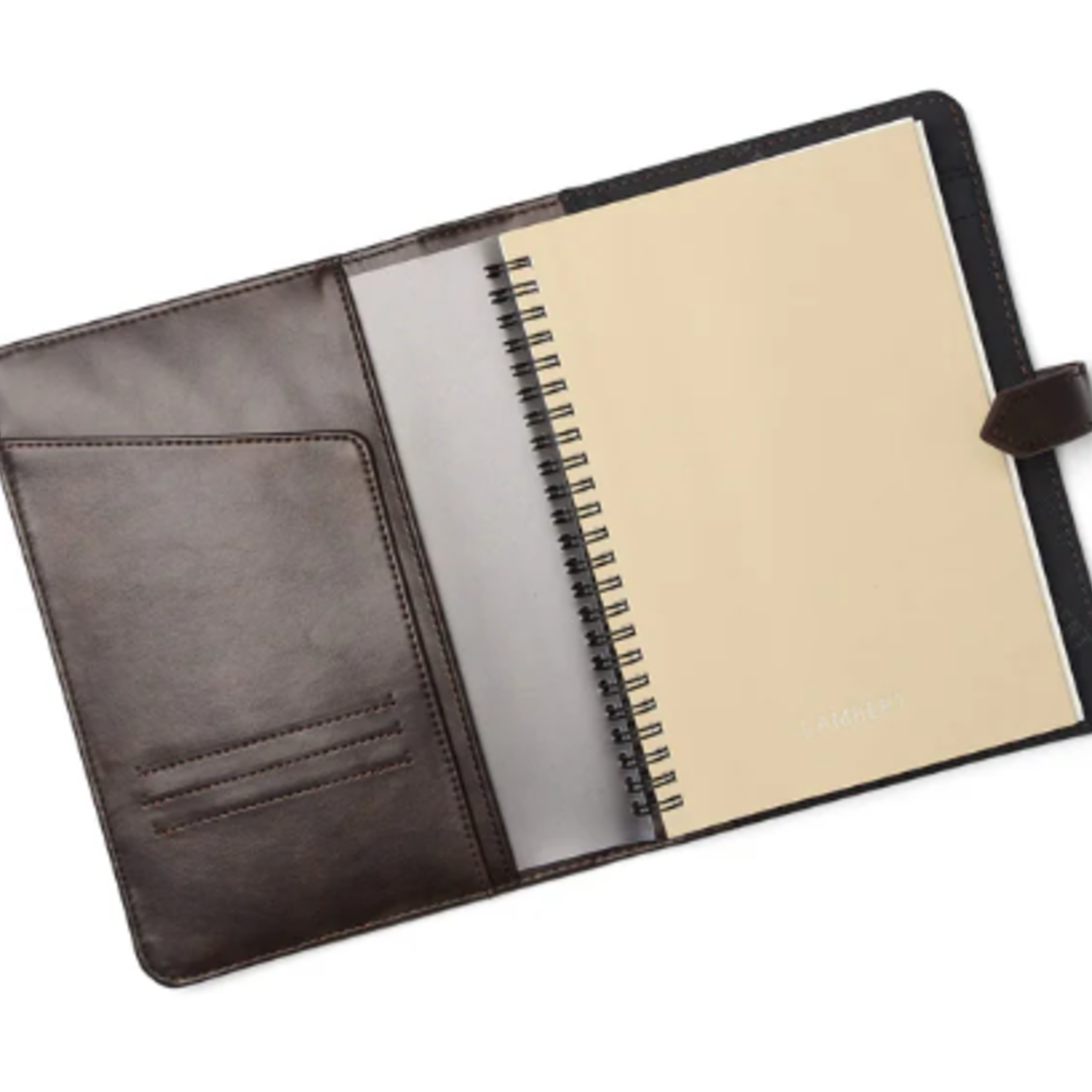 Lambert Le Ariel - Couverture à carnet en cuir vegan espresso