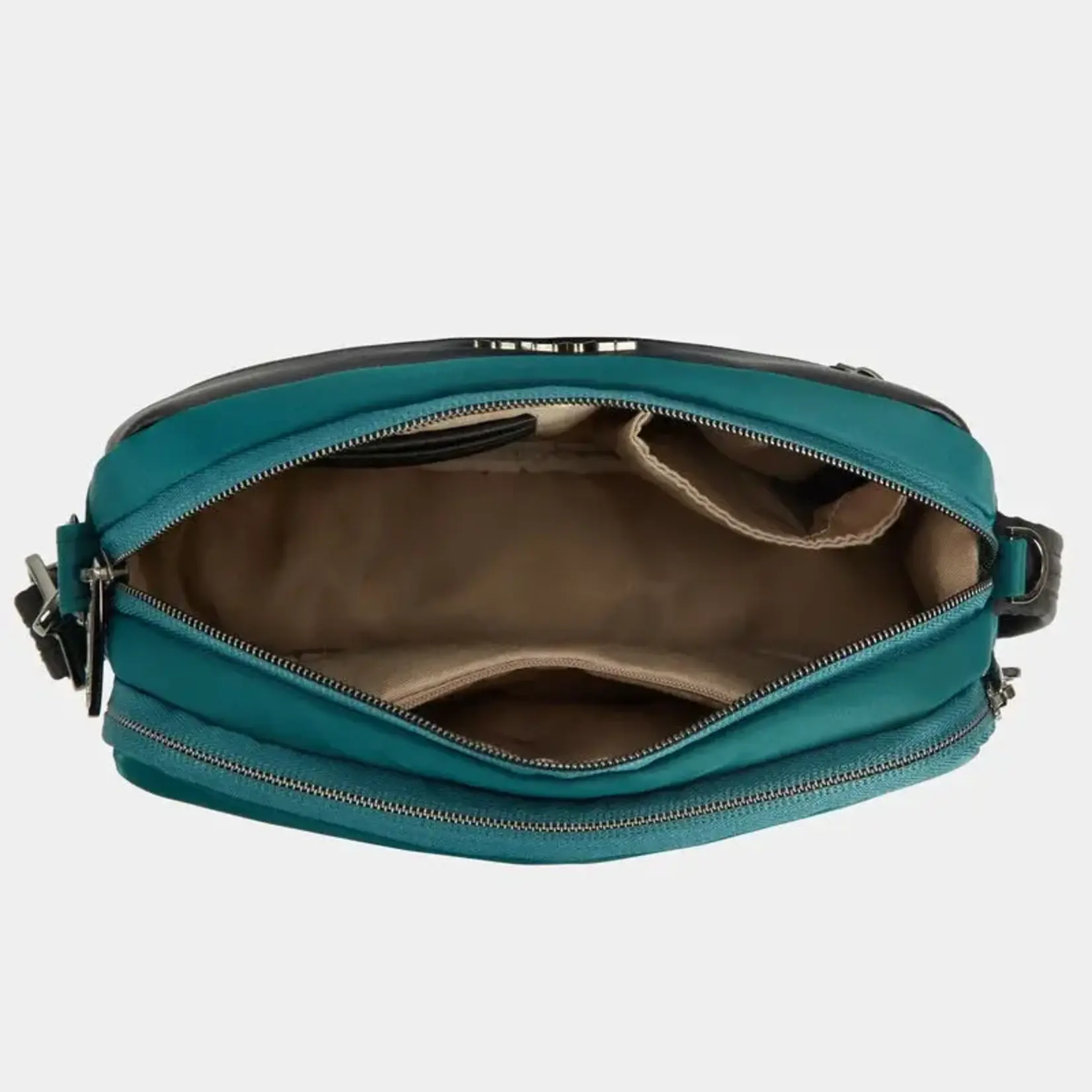 Travelon Petit sac bandoulière antivol Addison - Turquoise foncé