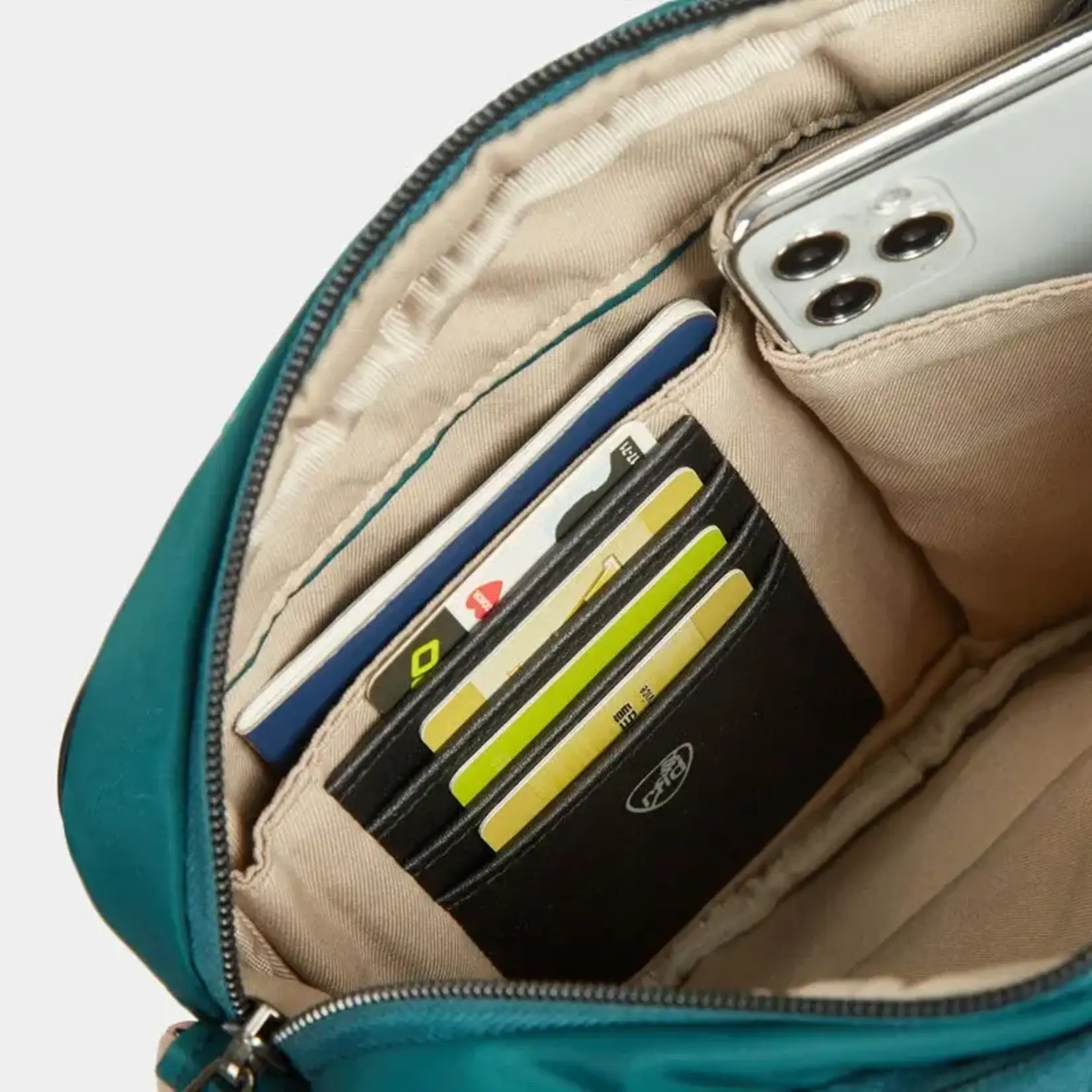 Travelon Petit sac bandoulière antivol Addison - Turquoise foncé