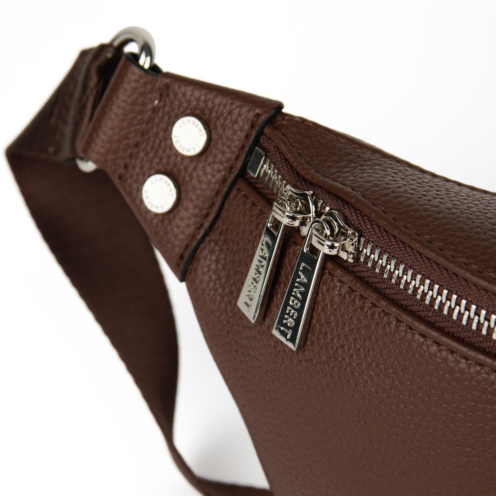 Lambert Le Sarah - Sac banane en cuir vegan - Chocolat