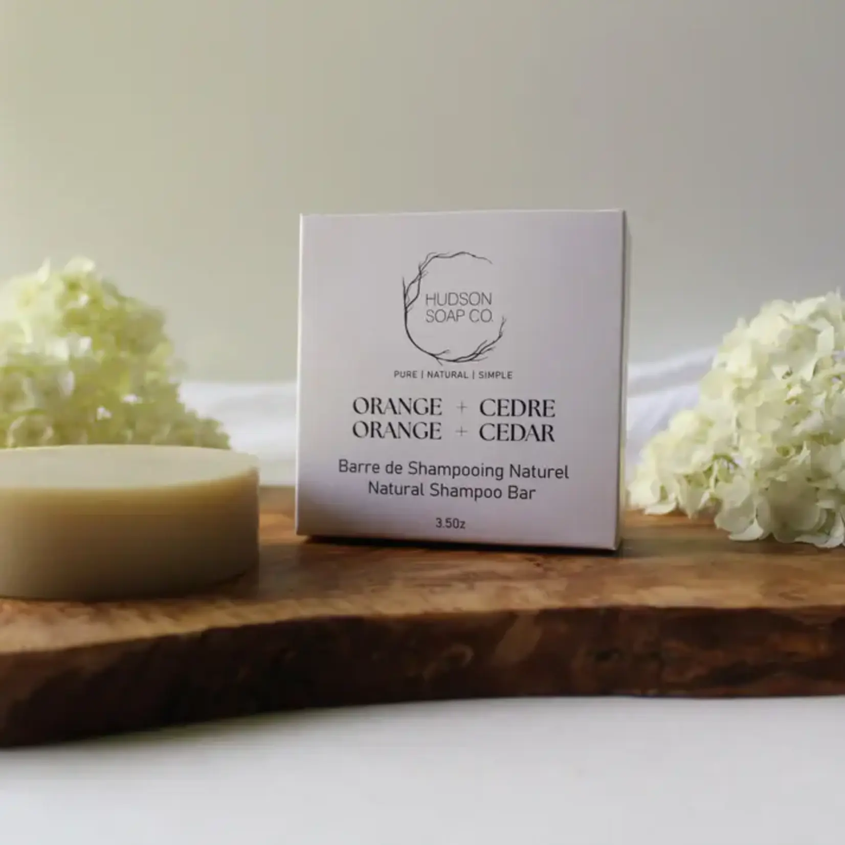 HudsonSoap CO. Barre de shampooing naturel - Orange et cèdre