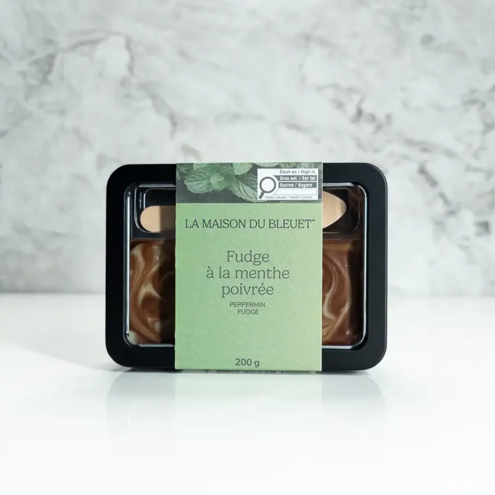 La maison du bleuet Fudge à la menthe poivrée