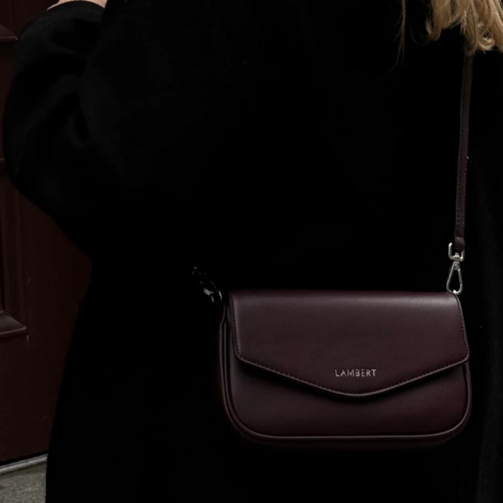 Lambert Le Gabby - Sac à main 2-en-1 en cuir vegan - Mahogany