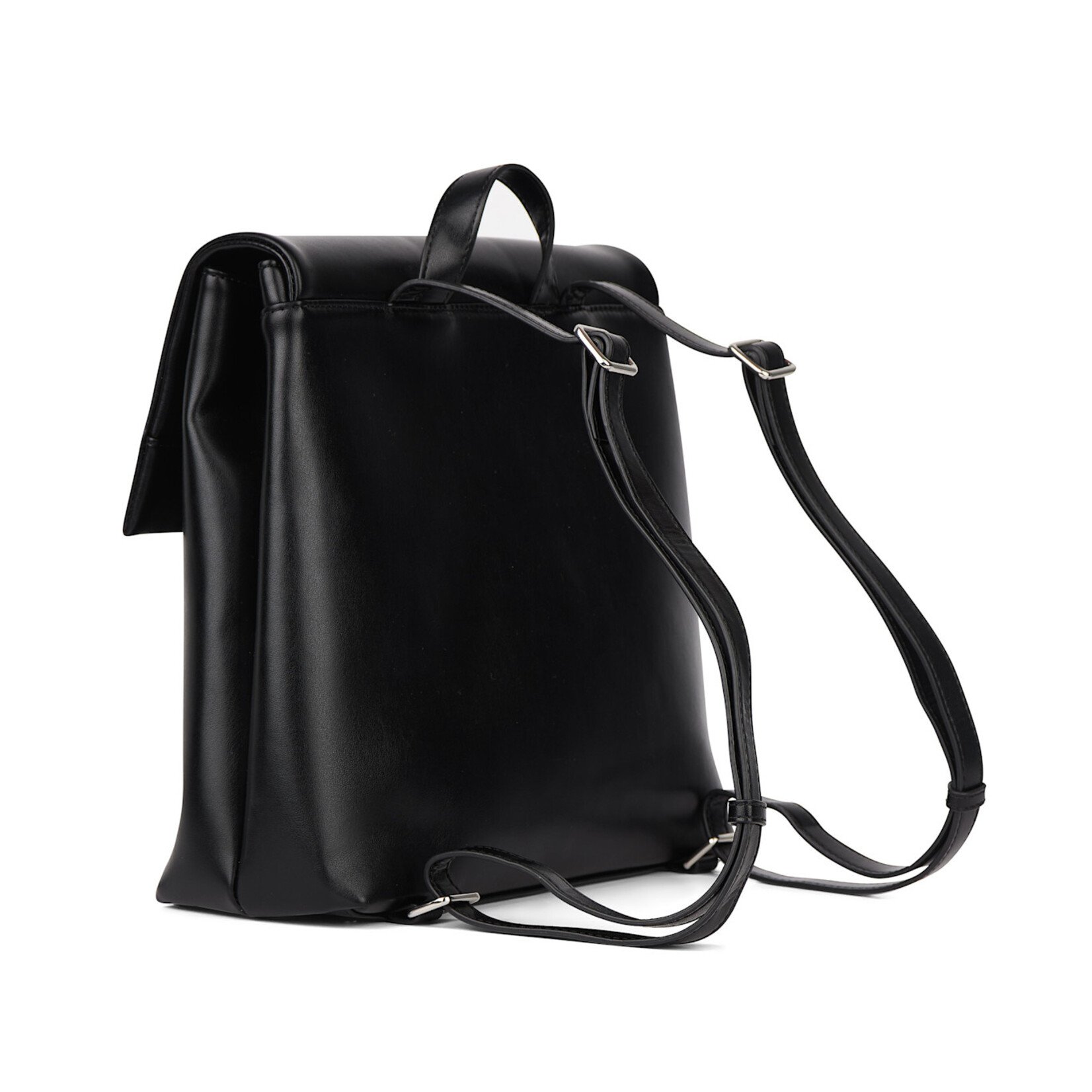 Lambert Le Polly - Sac à dos en cuir vegan lustré - Noir