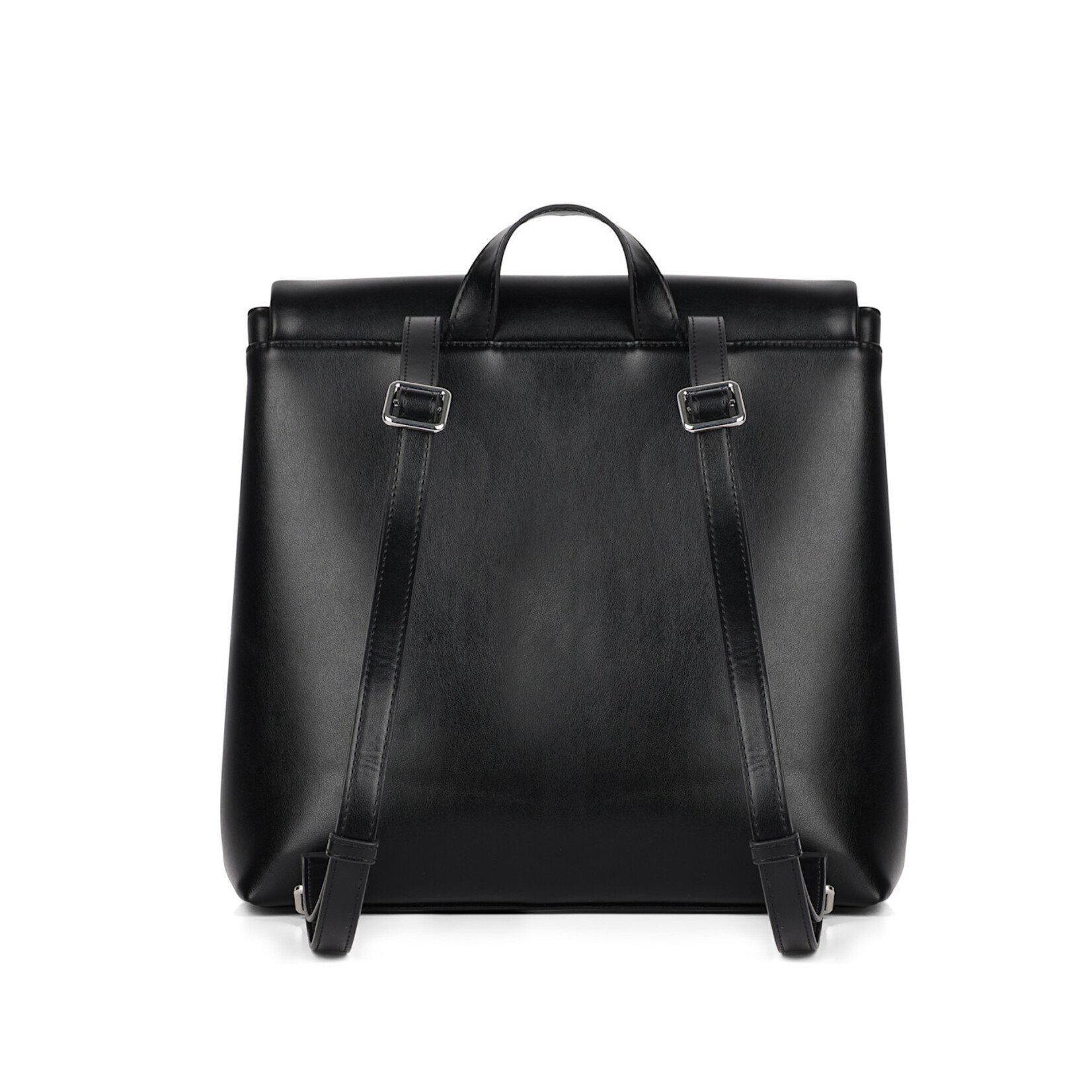 Lambert Le Polly - Sac à dos en cuir vegan lustré - Noir