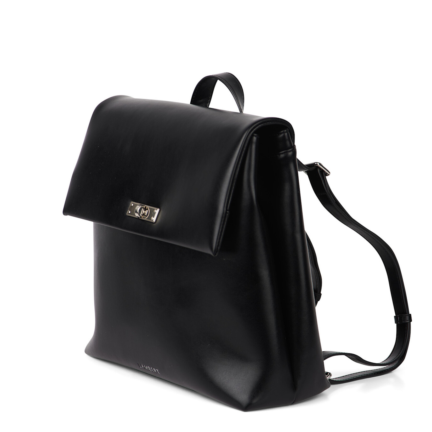 Lambert Le Polly - Sac à dos en cuir vegan lustré - Noir