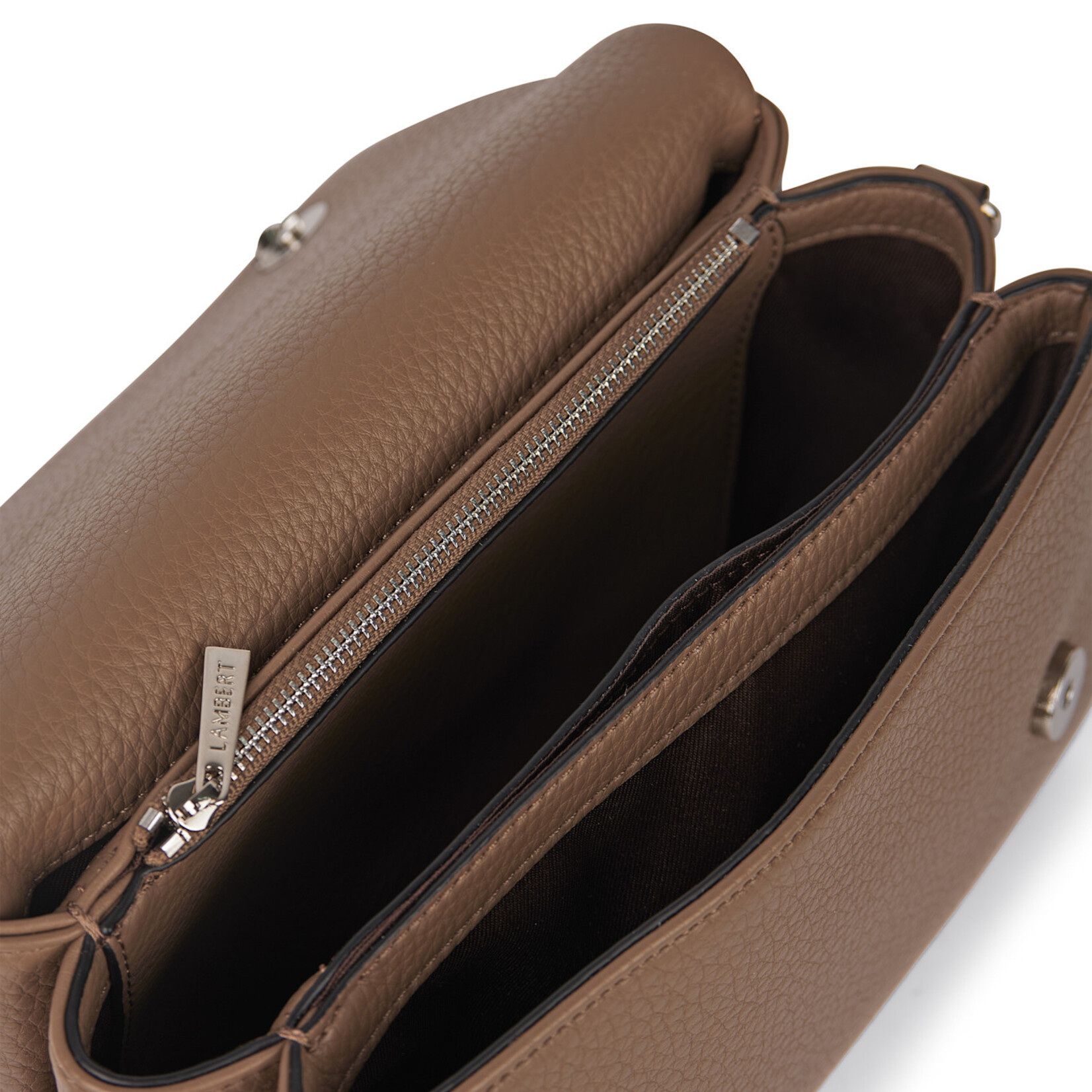 Lambert Le Judy - Sac à main bandoulière en cuir vegan - Taupe