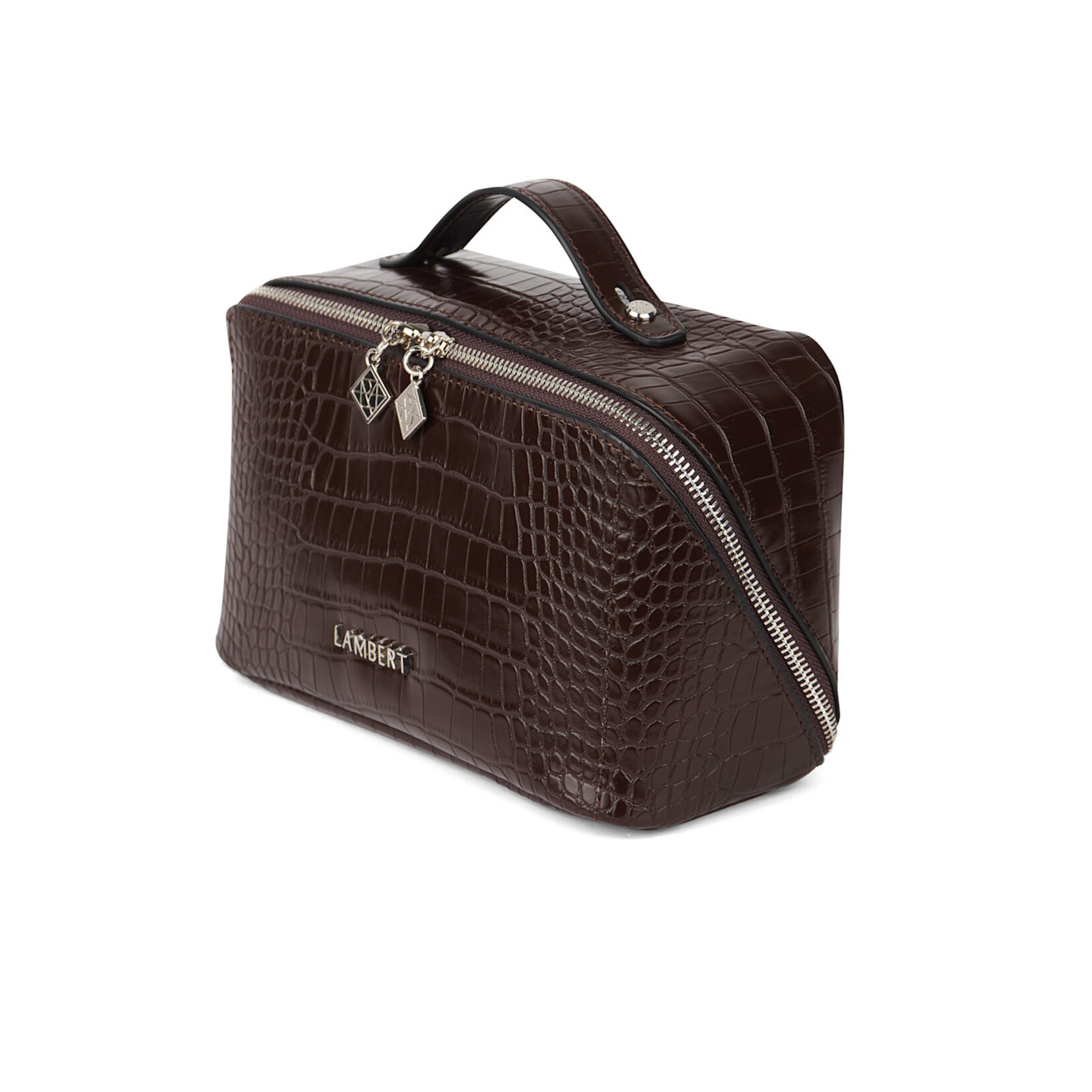 Lambert La Jolie - Trousse à maquillage en cuir vegan - Bark Croco