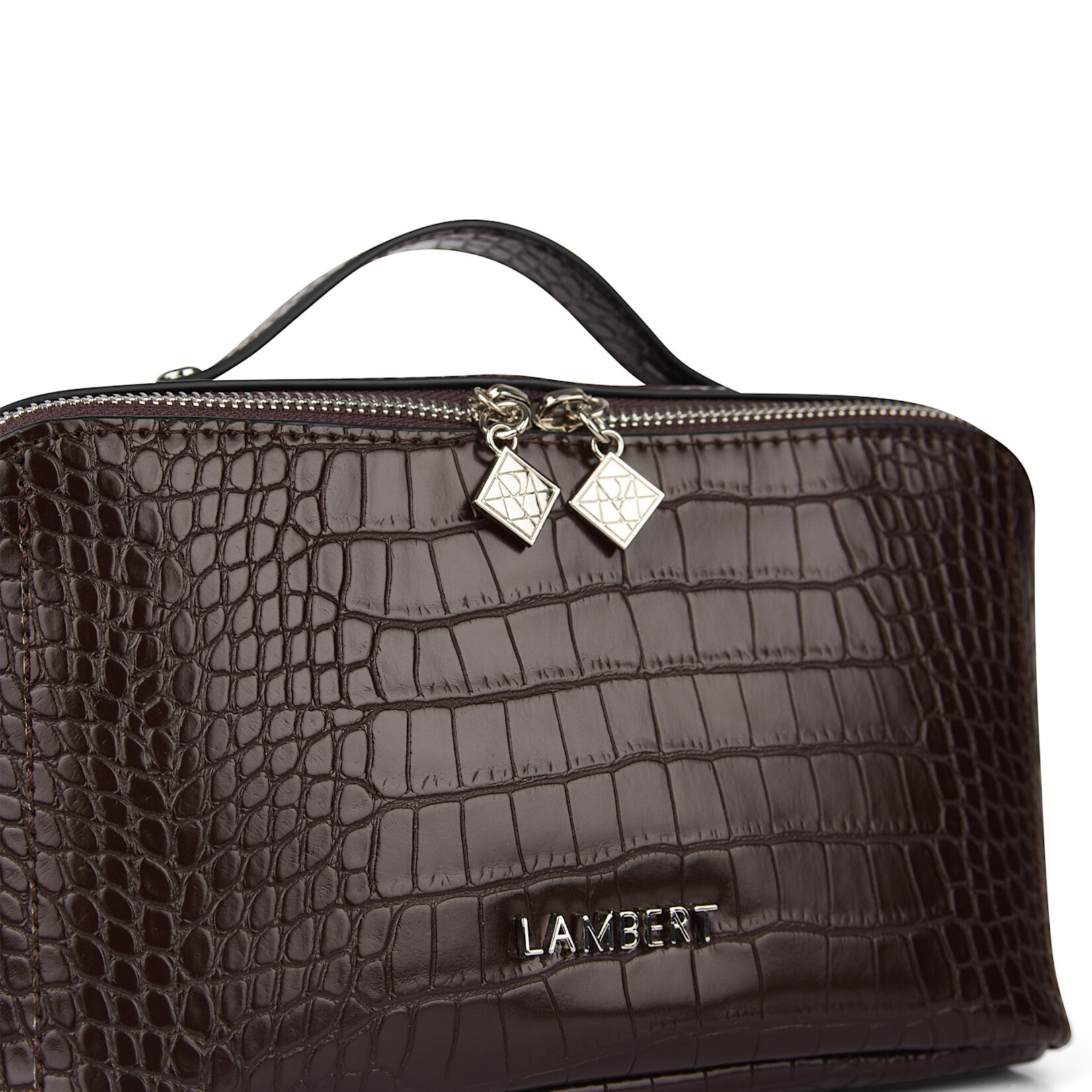 Lambert La Jolie - Trousse à maquillage en cuir vegan - Bark Croco