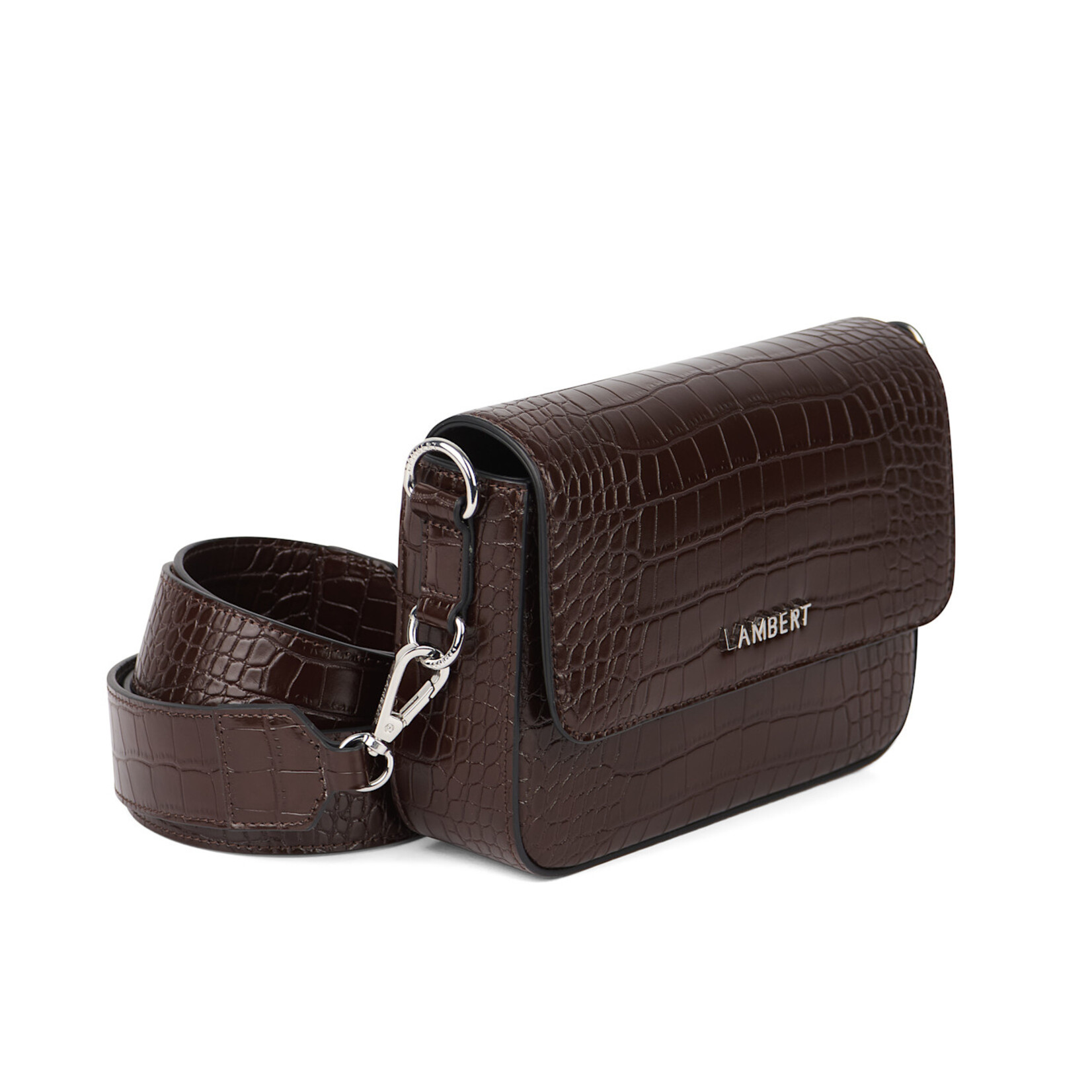 Lambert Le Amélie - Sac à main 2-en-1 en cuir vegan - Bark Croco