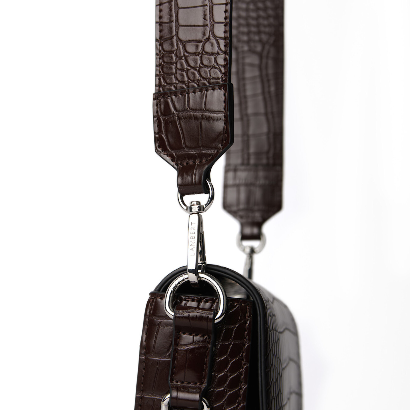 Lambert Le Amélie - Sac à main 2-en-1 en cuir vegan - Bark Croco