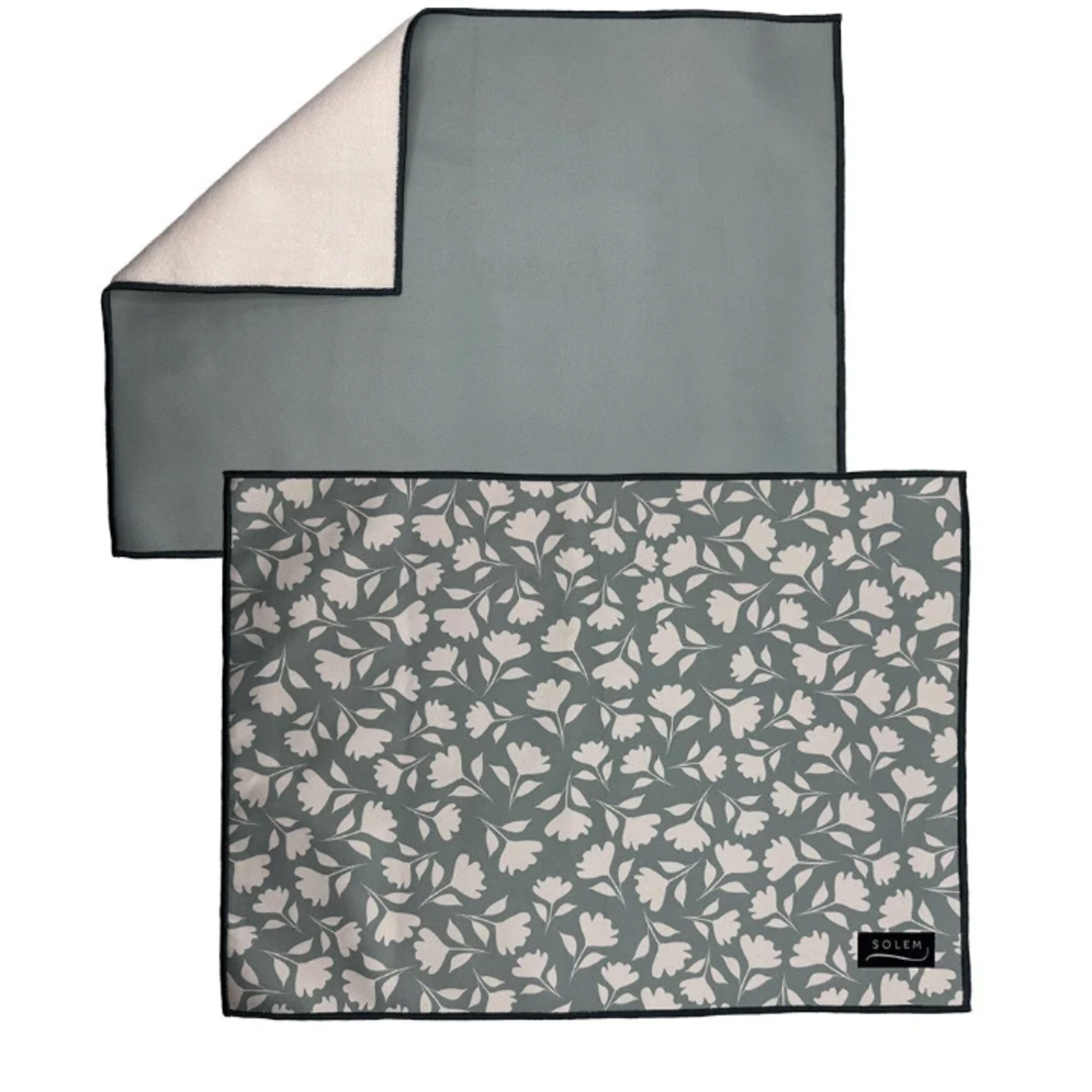 Solem Tapis de séchage pour vaisselle Fleur de sauge (lot de 2)