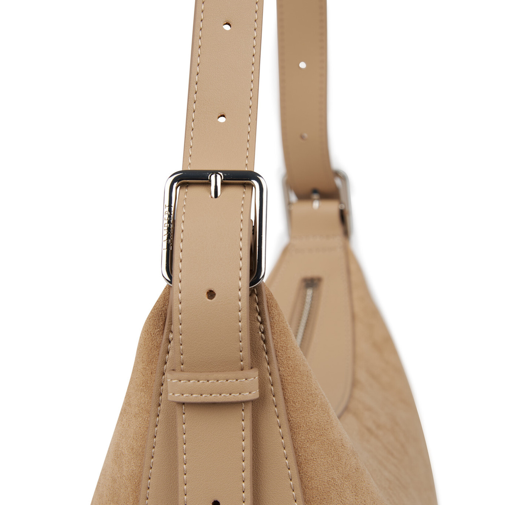 Lambert Le Audrey - Sac à main 2-en-1 en suède - Beige