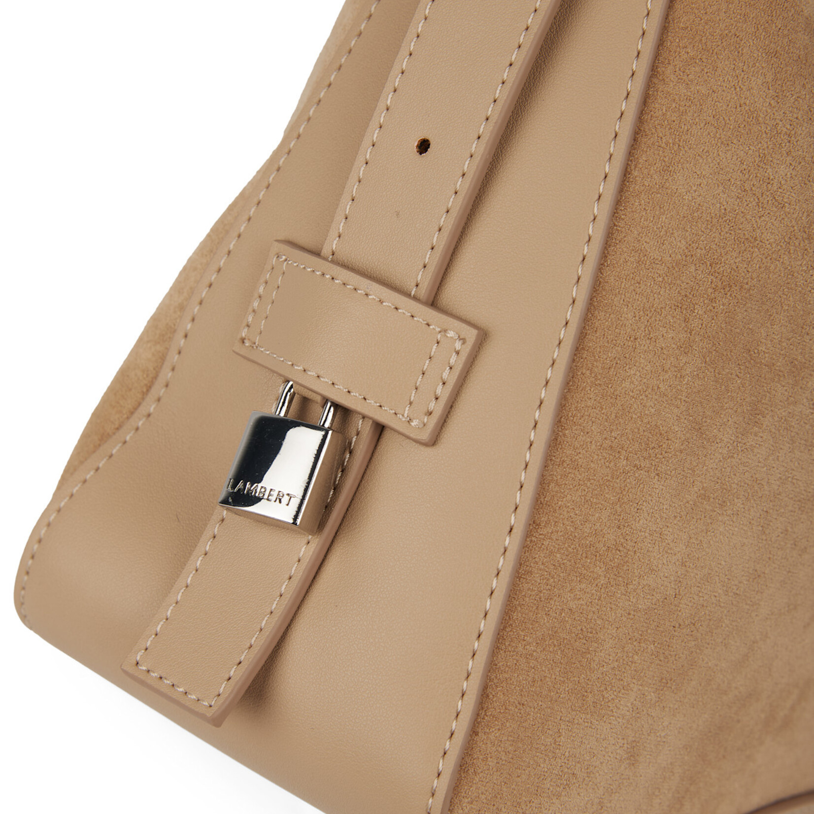 Lambert Le Audrey - Sac à main 2-en-1 en suède - Beige