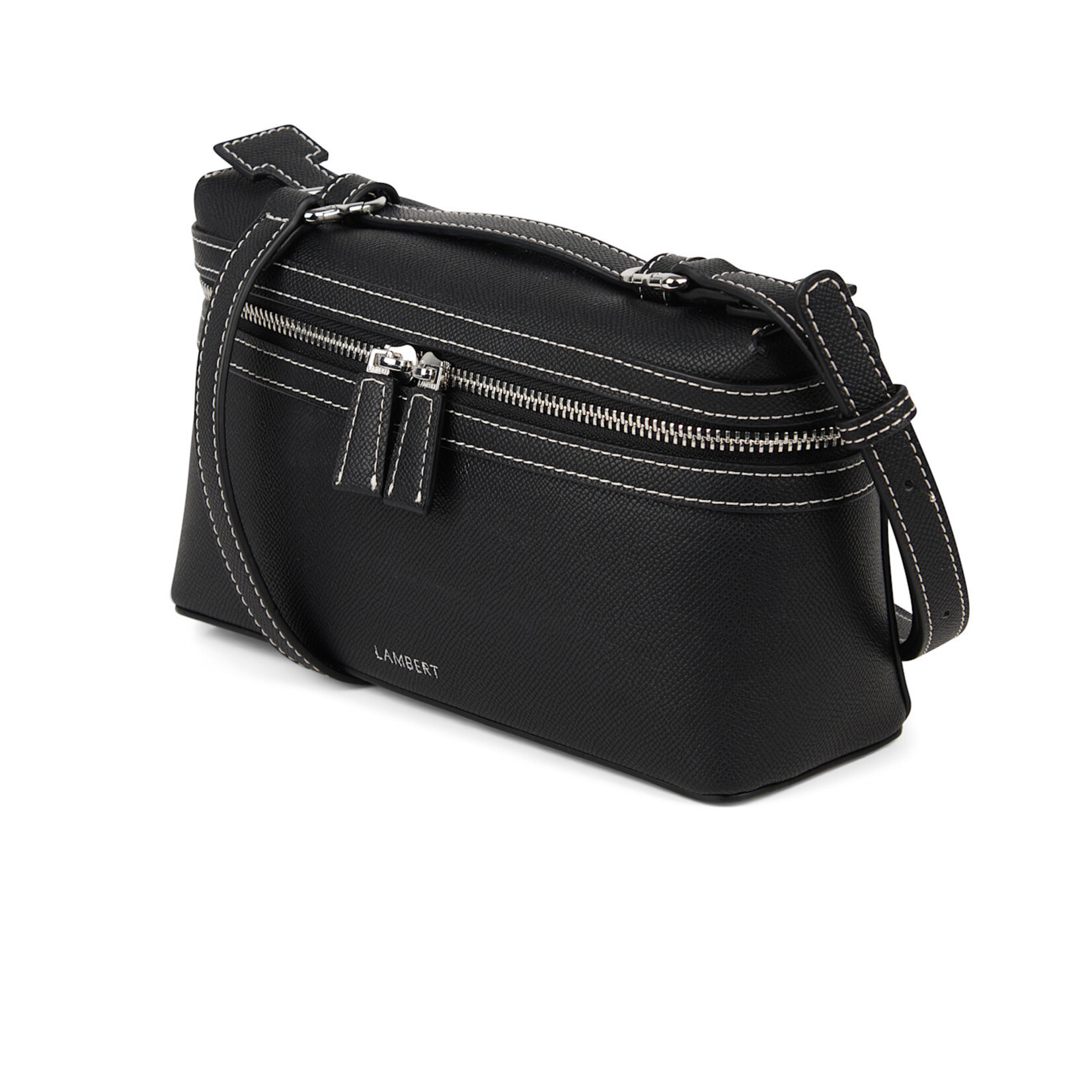 Lambert Le Elane - Sac à main 2-en-1 en cuir vegan - Noir