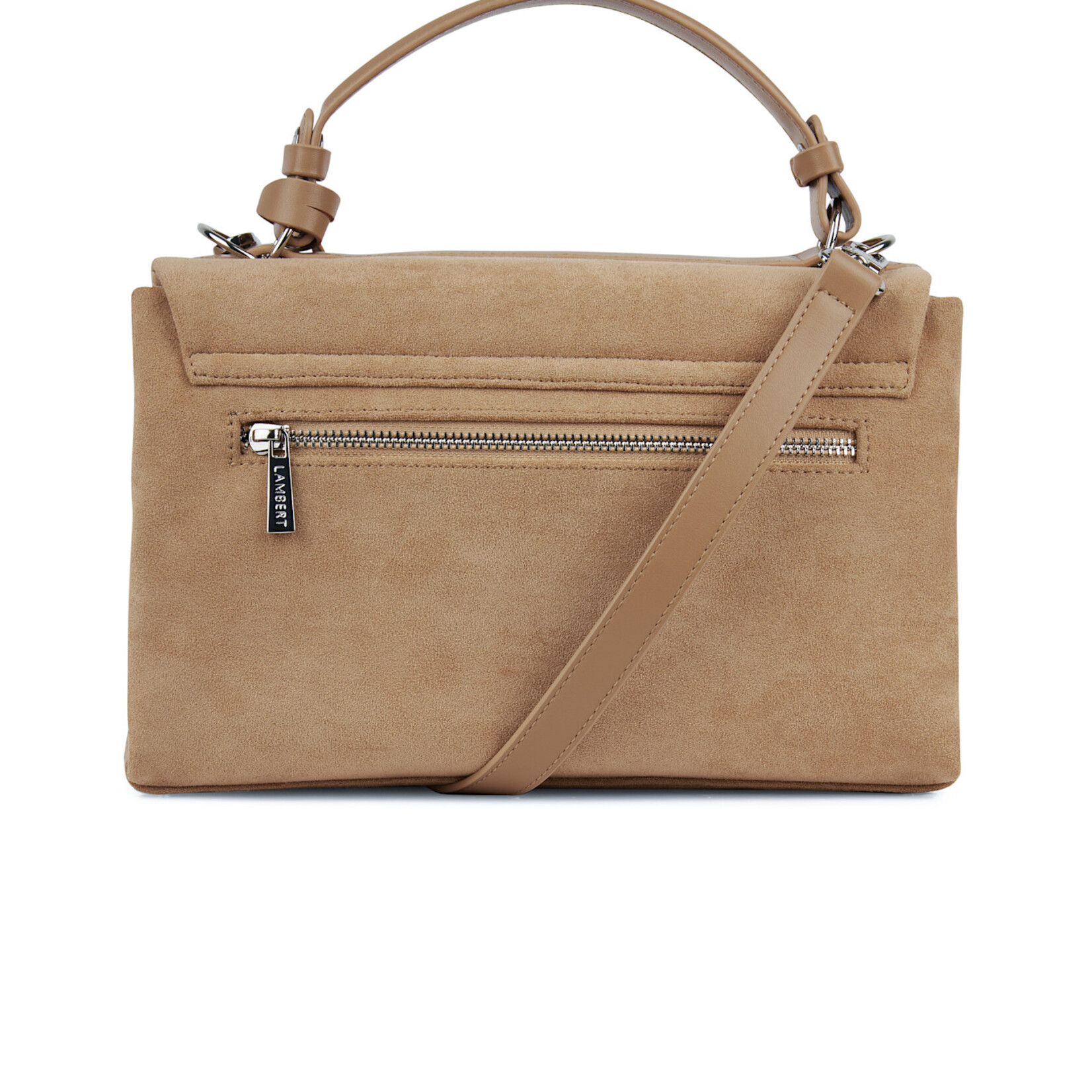 Lambert Le Freya - Sac à main 2-en-1 en suède - Beige
