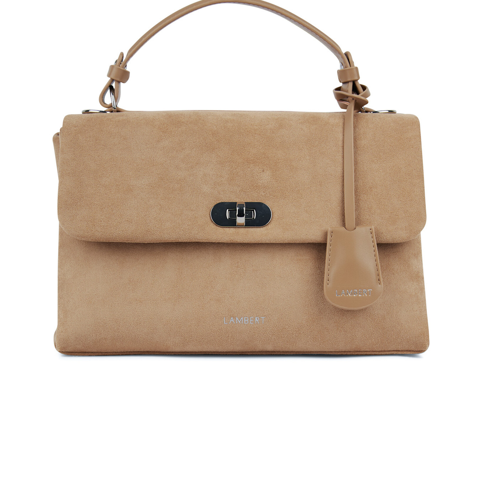 Lambert Le Freya - Sac à main 2-en-1 en suède - Beige