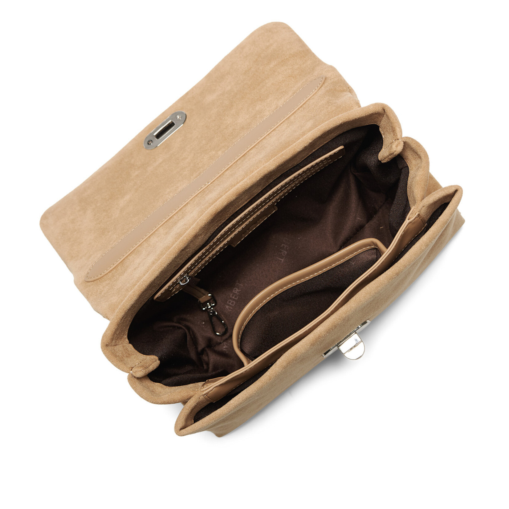 Lambert Le Freya - Sac à main 2-en-1 en suède - Beige