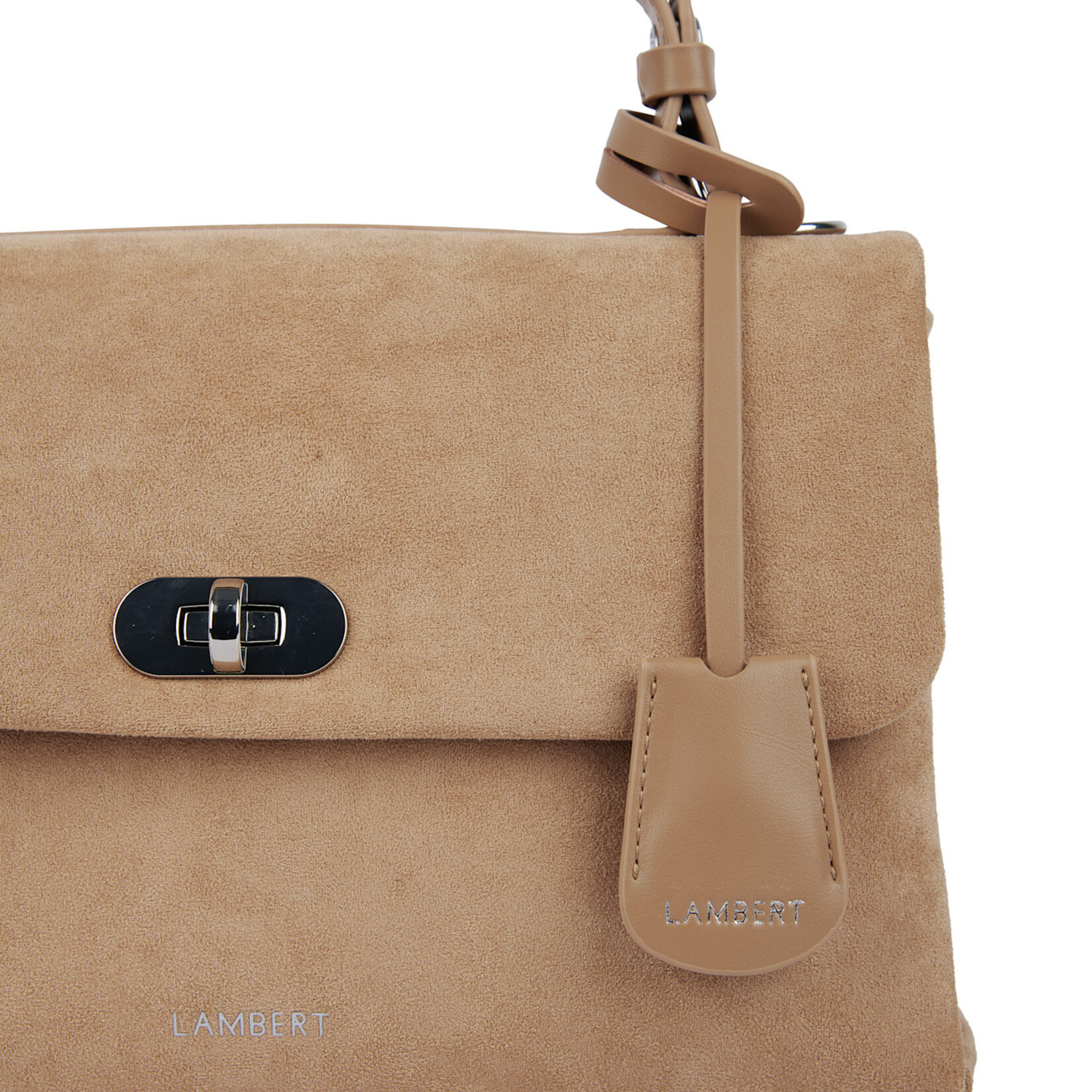 Lambert Le Freya - Sac à main 2-en-1 en suède - Beige