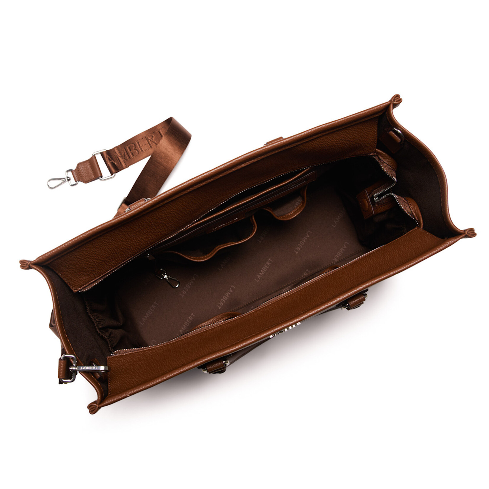 Lambert Le Valentina - Sac fourre-tout 2-en-1 en cuir végan - Noisette