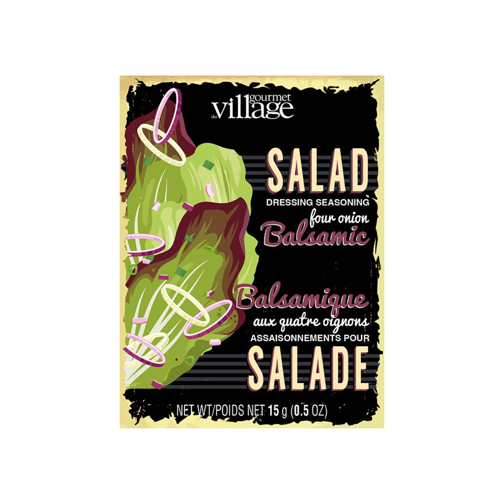 Gourmet du Village Assaisonnements pour salade -  Balsamique aux quatre oignons