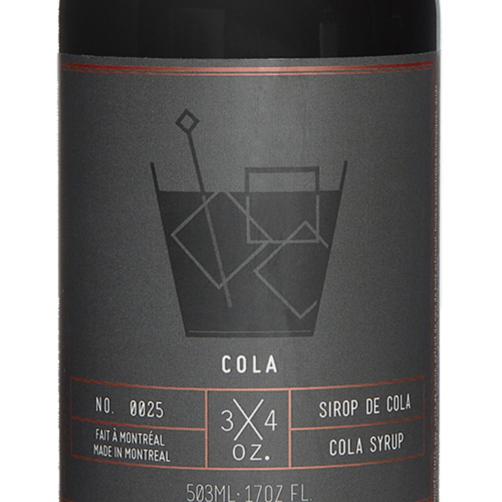 3/4 oz Bouteille de sirop de Cola - 503 ml