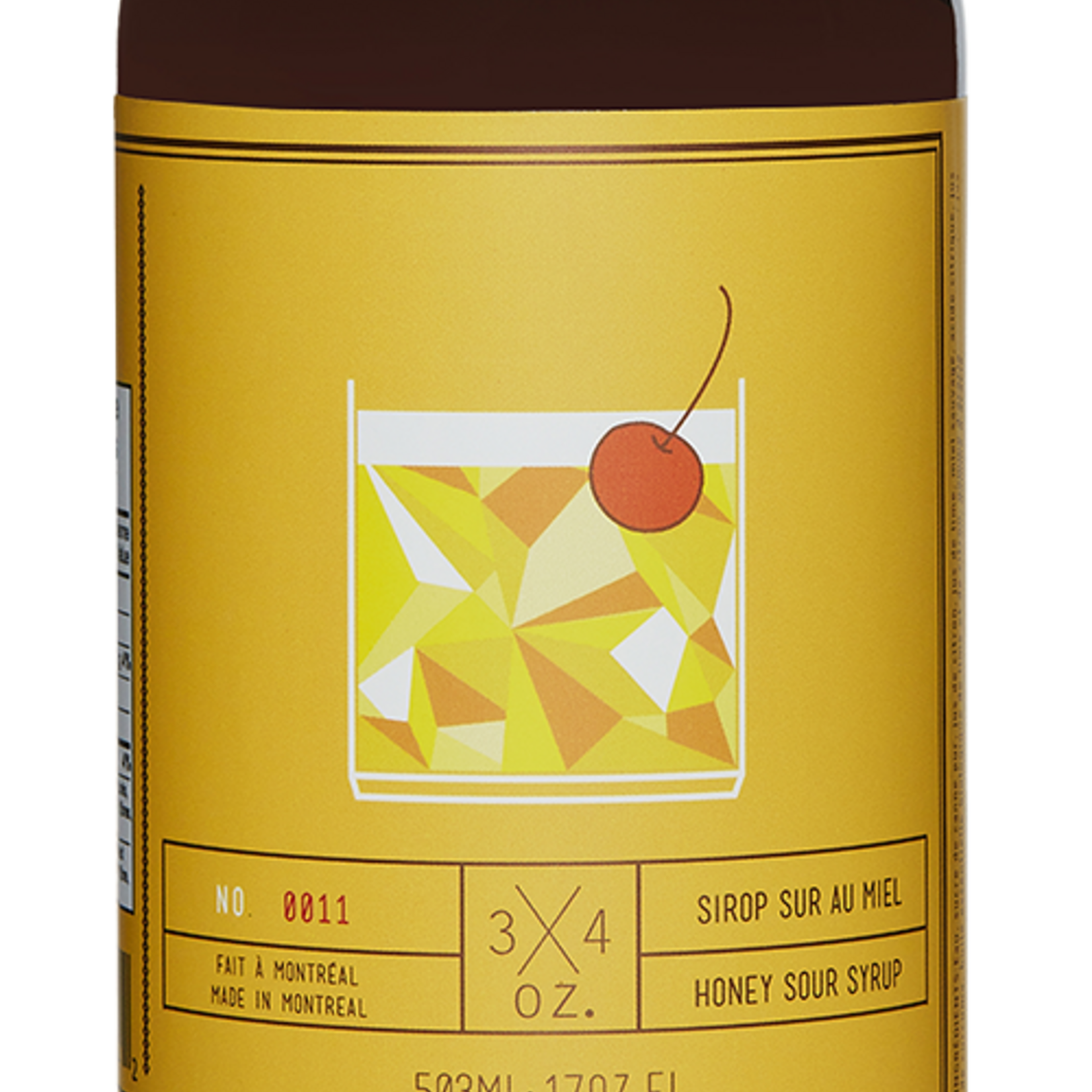 3/4 oz Bouteille de sirop sur au miel - 503 ml