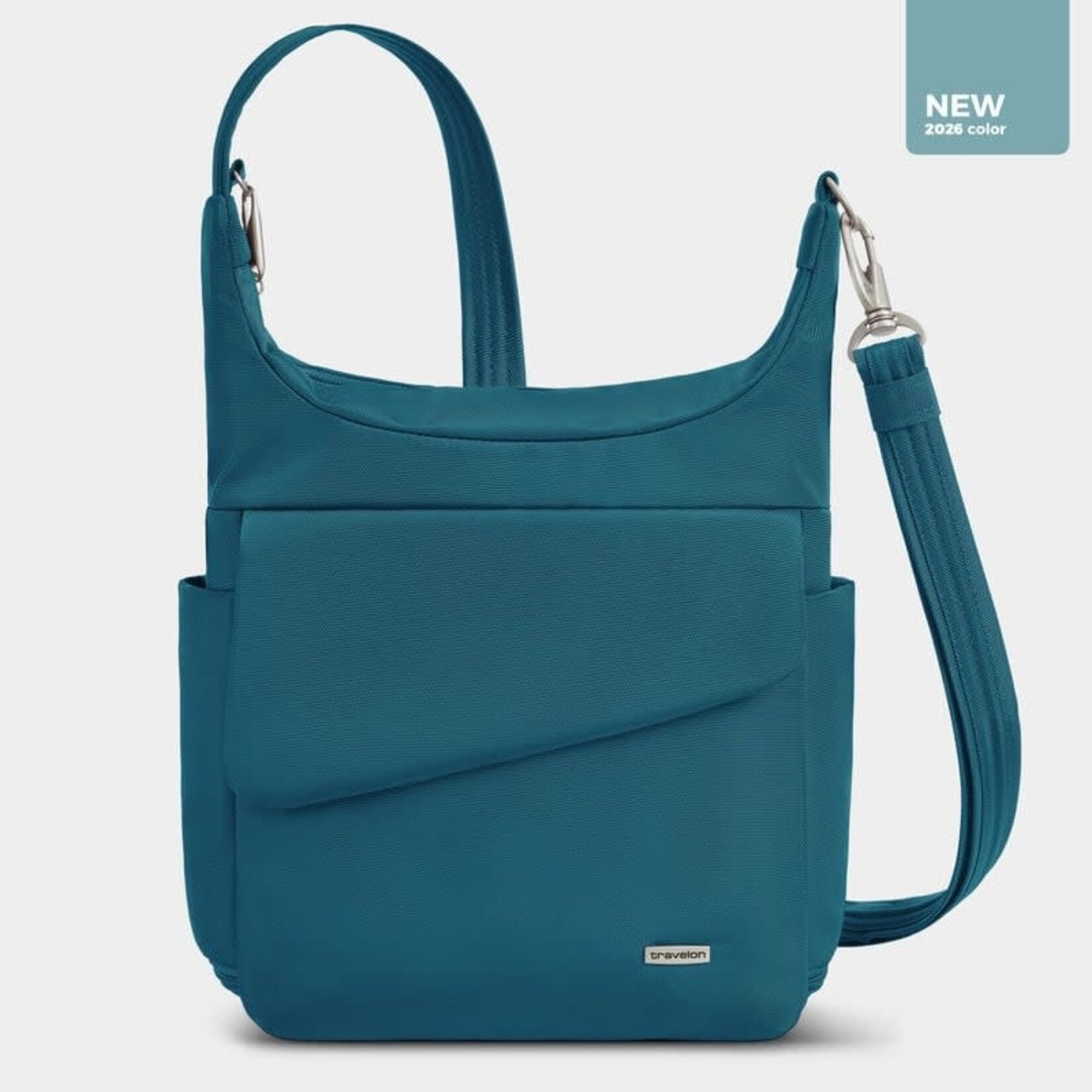 Travelon Sac messager classique antivol - Turquoise